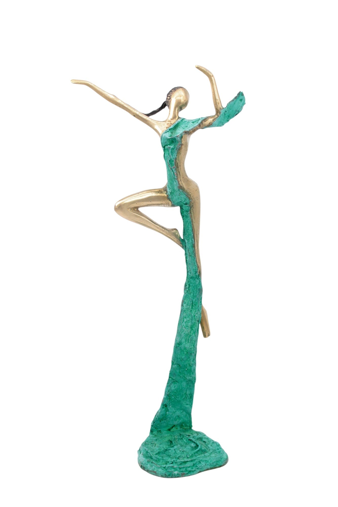 Bronze Issouf danseuse 50 cm vert n°1 Bronzes d'Afrique