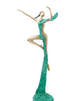 Bronze Issouf danseuse 50 cm vert n°1 Bronzes d'Afrique