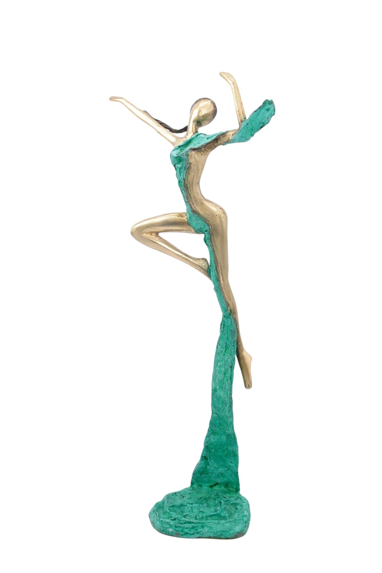Bronze Issouf danseuse 50 cm vert n°1 Bronzes d'Afrique