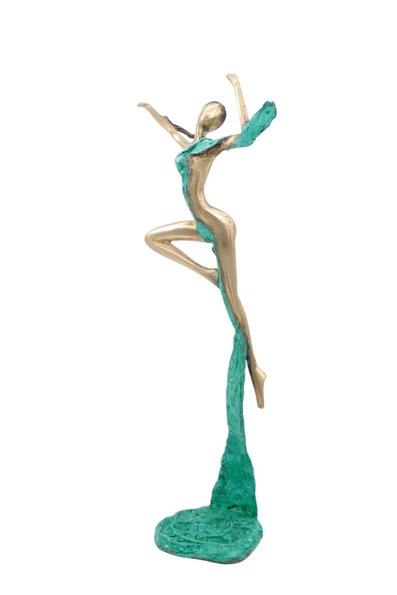 Bronze Issouf danseuse 50 cm vert n°1 Bronzes d'Afrique