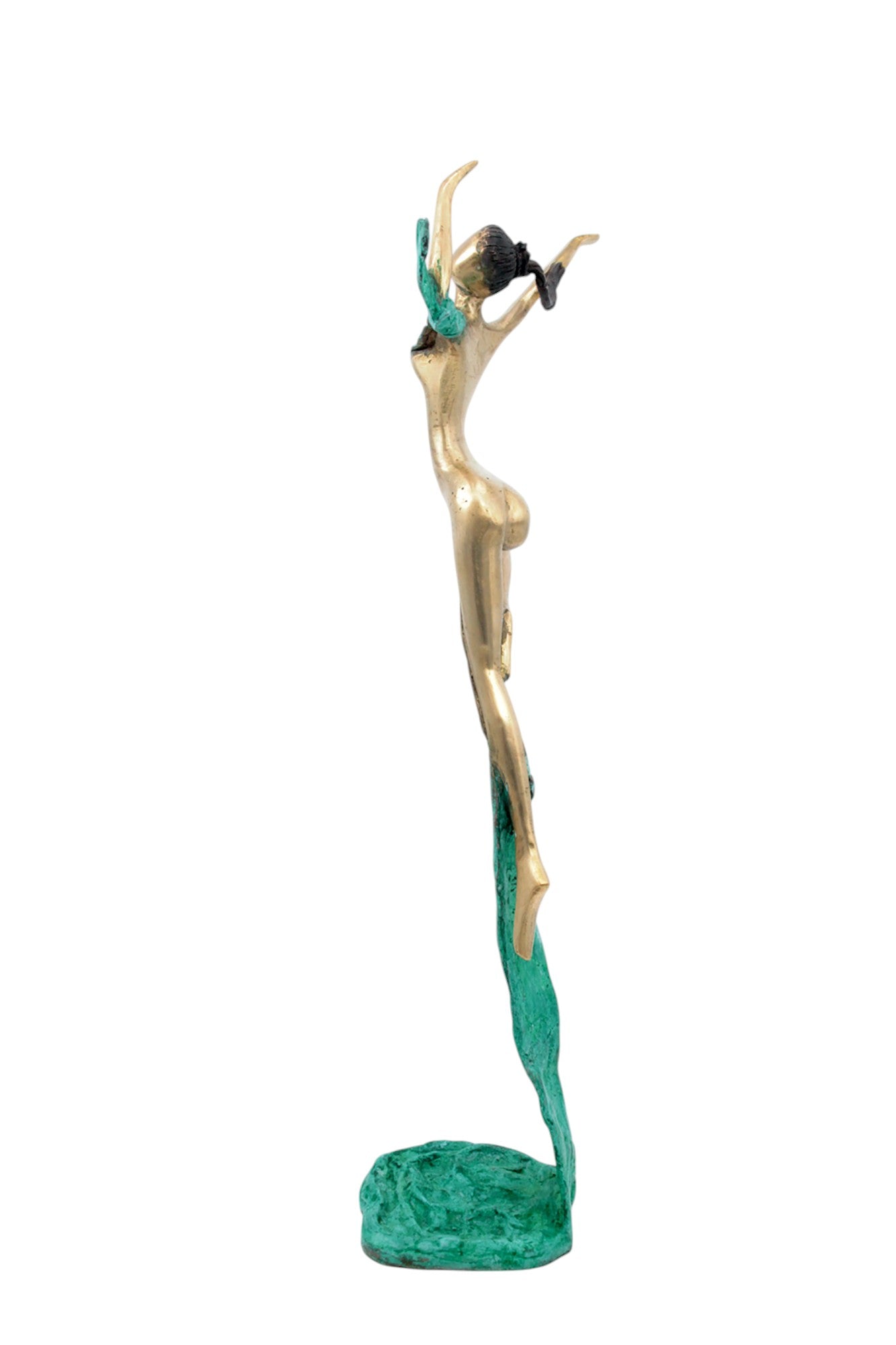 Bronze Issouf danseuse 50 cm vert n°1 Bronzes d'Afrique