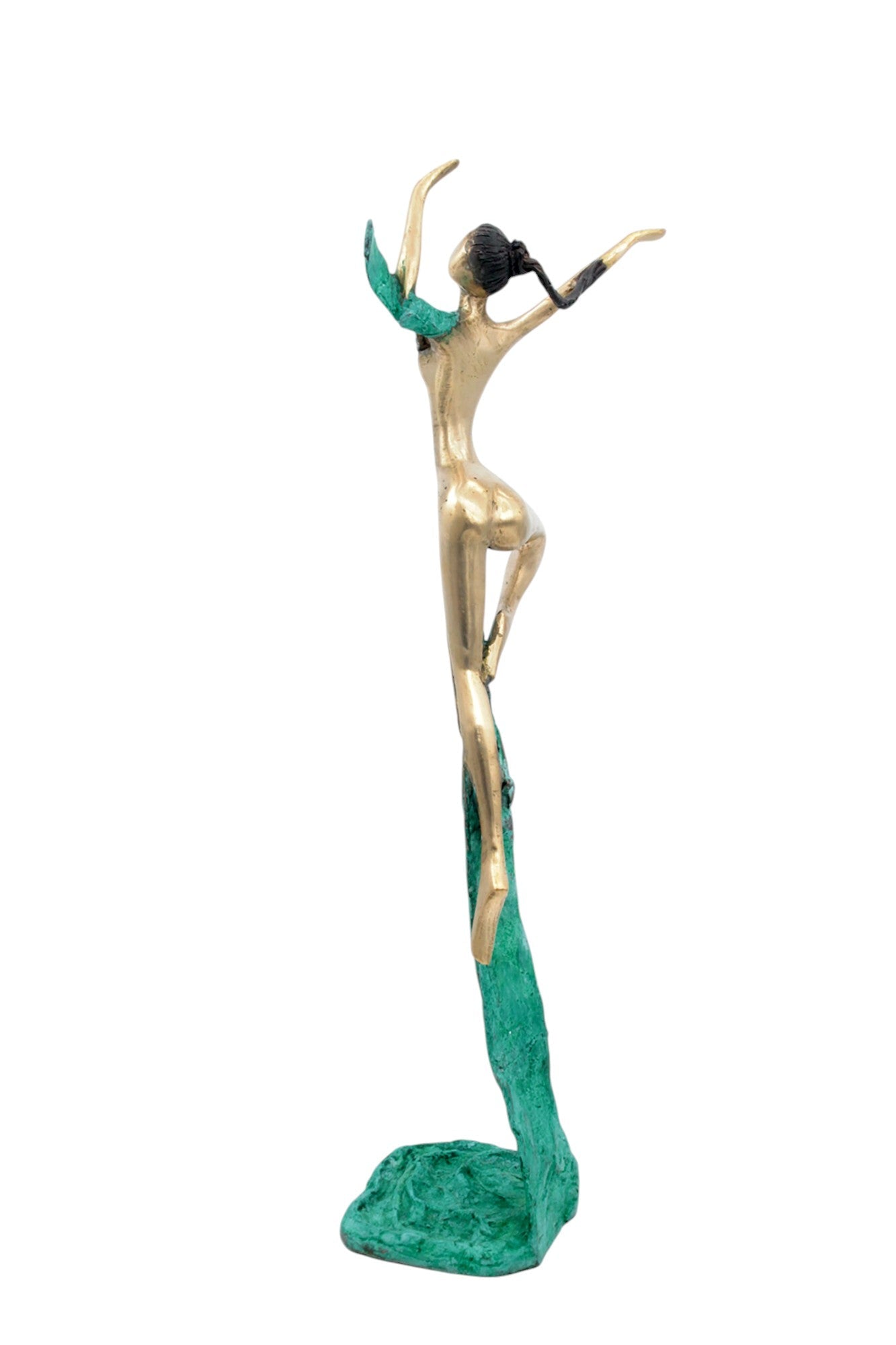 Bronze Issouf danseuse 50 cm vert n°1 Bronzes d'Afrique