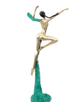 Bronze Issouf danseuse 50 cm vert n°1 Bronzes d'Afrique