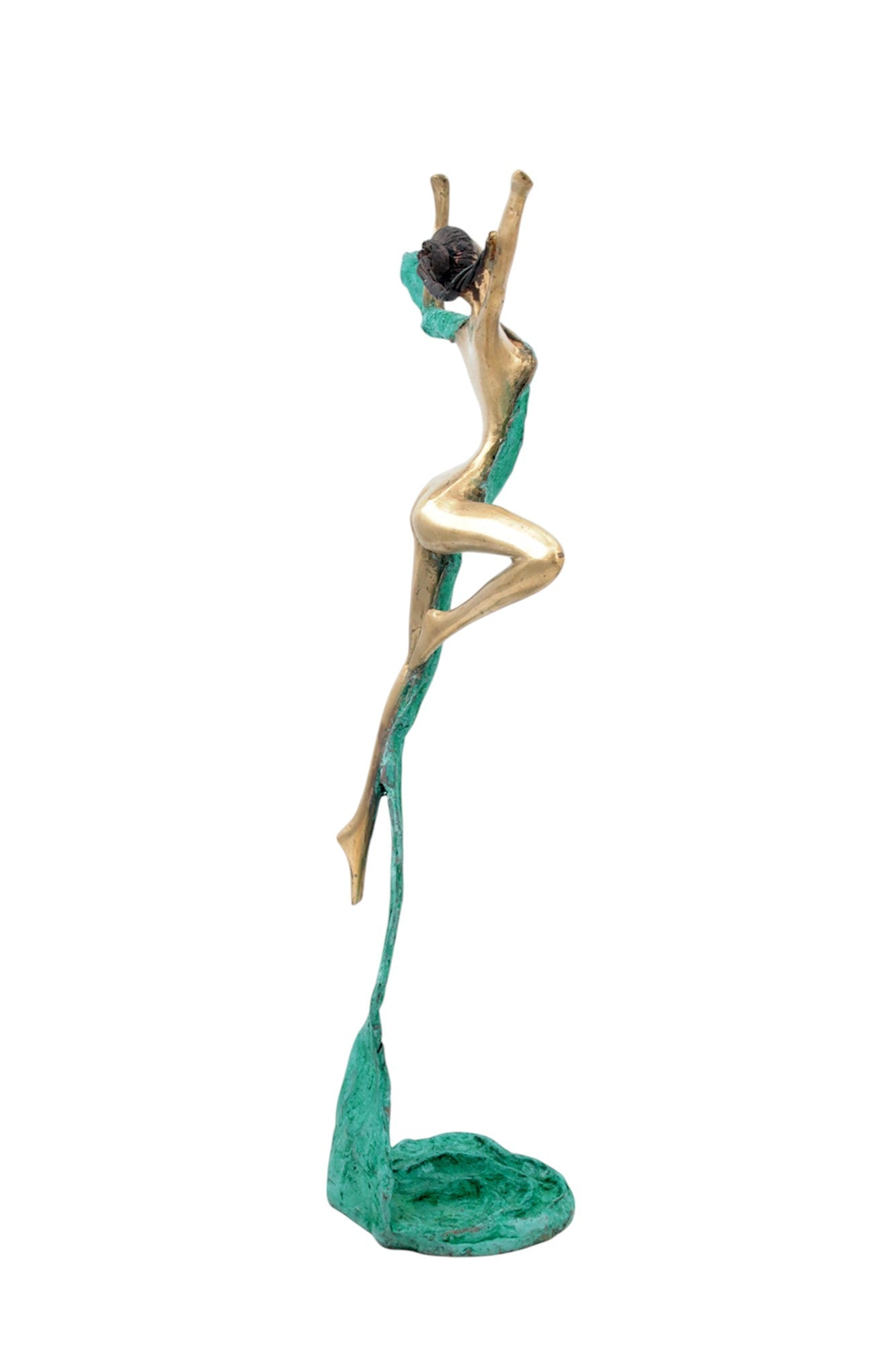 Bronze Issouf danseuse 50 cm vert n°1 Bronzes d'Afrique