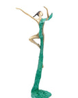Bronze Issouf danseuse 50 cm vert n°1 Bronzes d'Afrique