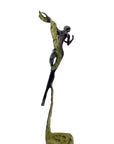 Bronze Issouf danseuse 50 cm vert n°2 Bronzes d'Afrique