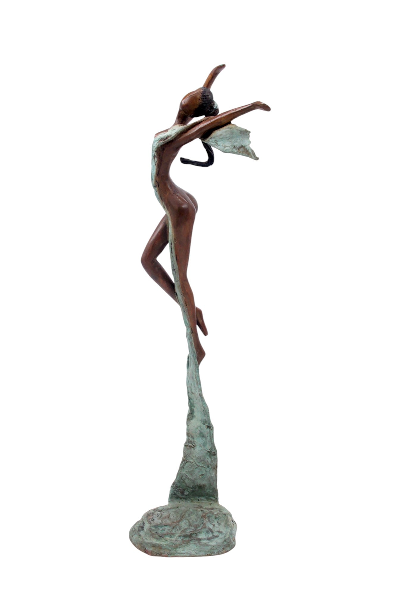 Bronze Issouf danseuse 50 cm vert n°3 Bronzes d'Afrique