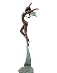 Bronze Issouf danseuse 50 cm vert n°3 Bronzes d'Afrique