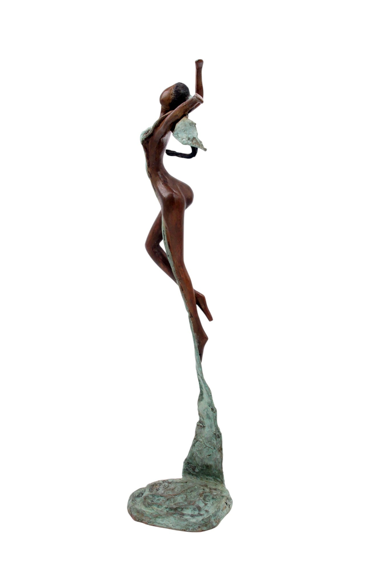 Bronze Issouf danseuse 50 cm vert n°3 Bronzes d'Afrique