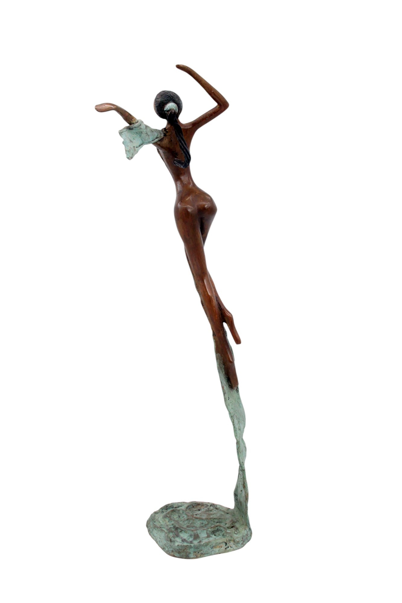 Bronze Issouf danseuse 50 cm vert n°3 Bronzes d'Afrique