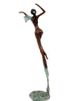 Bronze Issouf danseuse 50 cm vert n°3 Bronzes d'Afrique