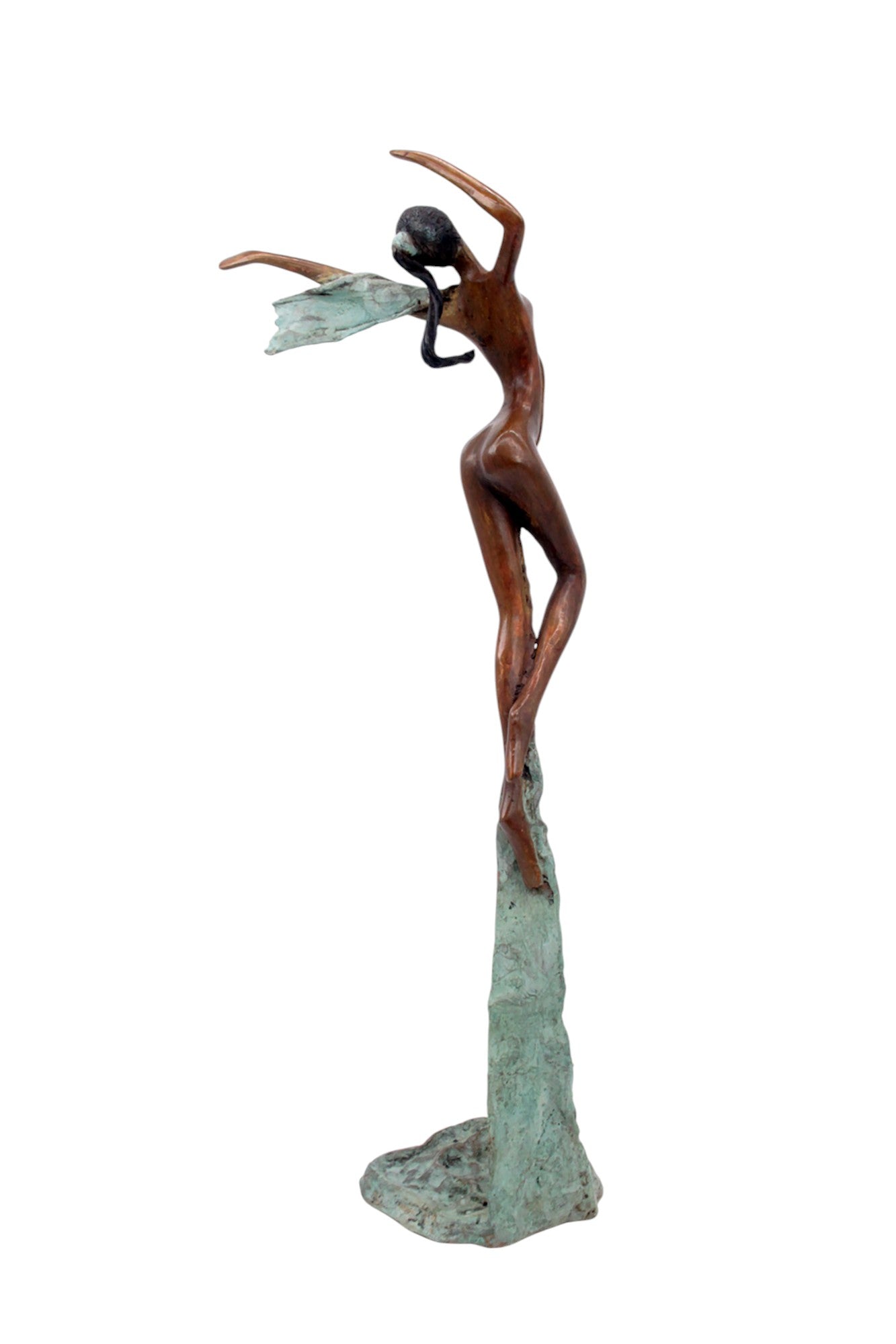Bronze Issouf danseuse 50 cm vert n°3 Bronzes d'Afrique