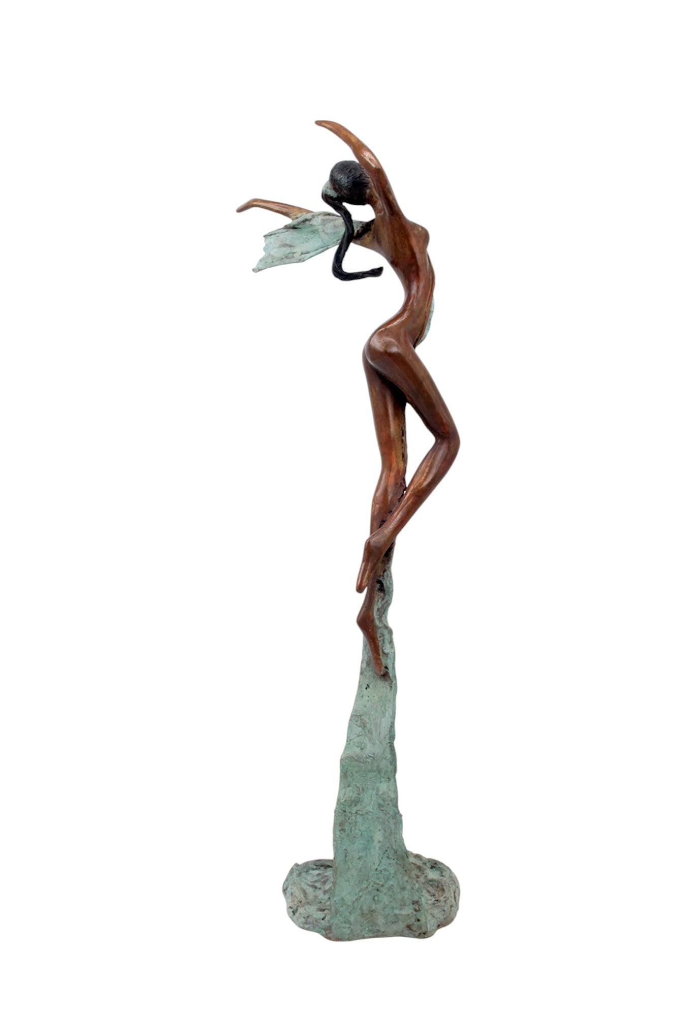 Bronze Issouf danseuse 50 cm vert n°3 Bronzes d'Afrique