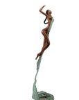 Bronze Issouf danseuse 50 cm vert n°3 Bronzes d'Afrique