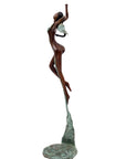 Bronze Issouf danseuse 50 cm vert n°3 Bronzes d'Afrique