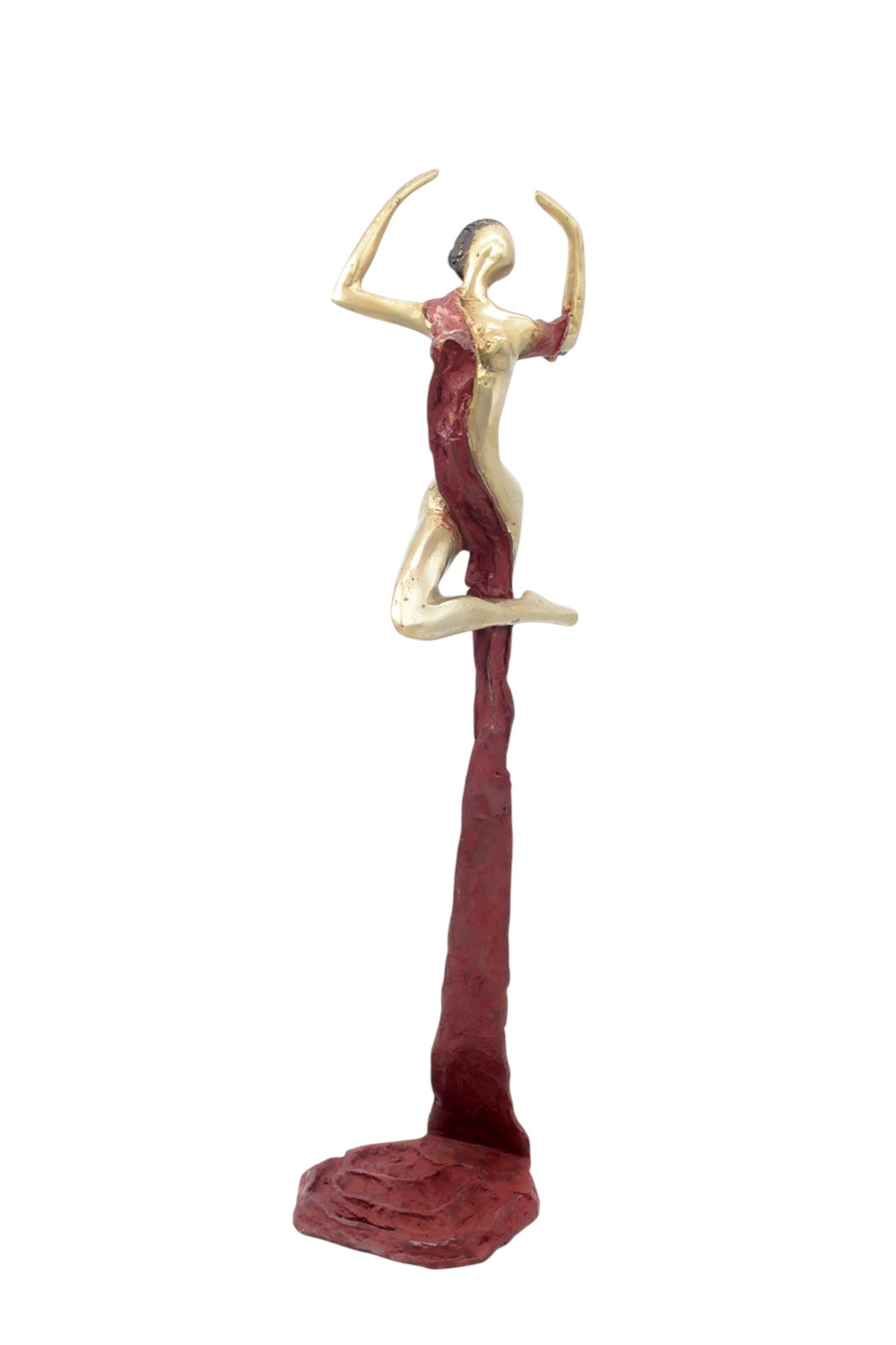 Bronze Issouf danseuse 50 cm rouge n°2 Bronzes d'Afrique