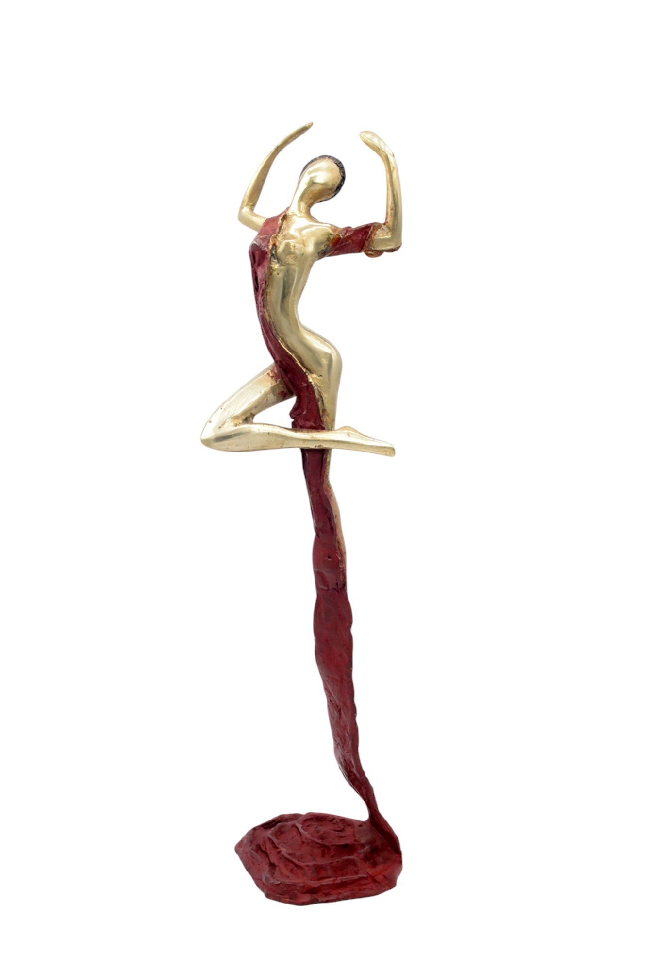 Bronze Issouf danseuse 50 cm rouge n°2 Bronzes d'Afrique