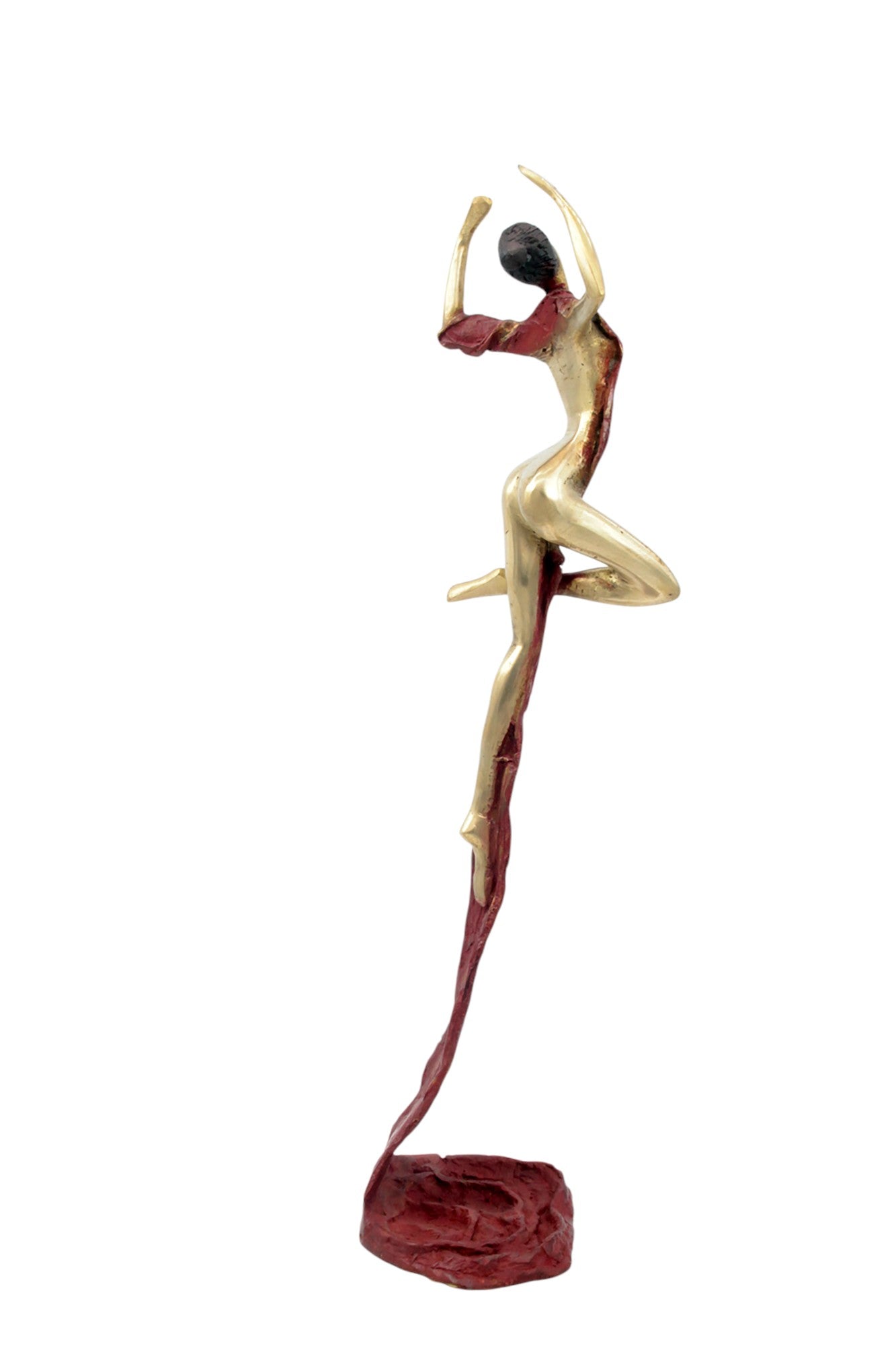 Bronze Issouf danseuse 50 cm rouge n°2 Bronzes d'Afrique