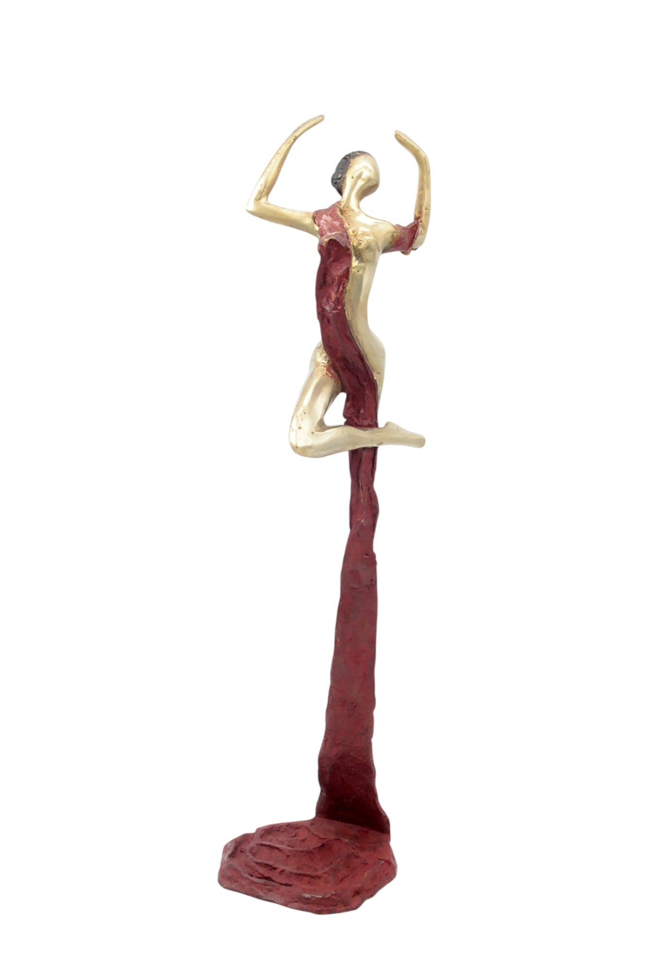 Bronze Issouf danseuse 50 cm rouge n°2 Bronzes d'Afrique