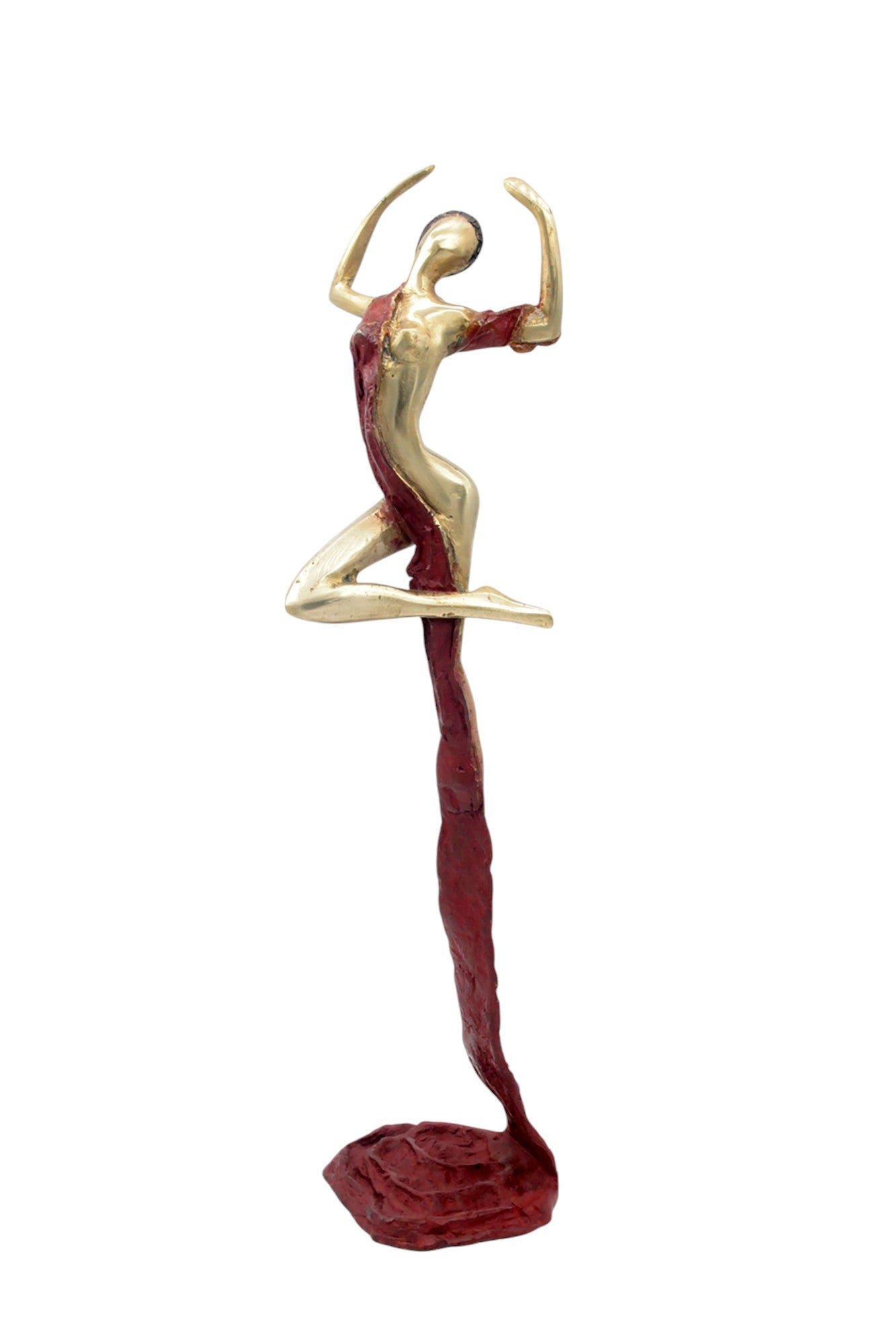 Bronze Issouf danseuse 50 cm rouge n°2 Bronzes d'Afrique