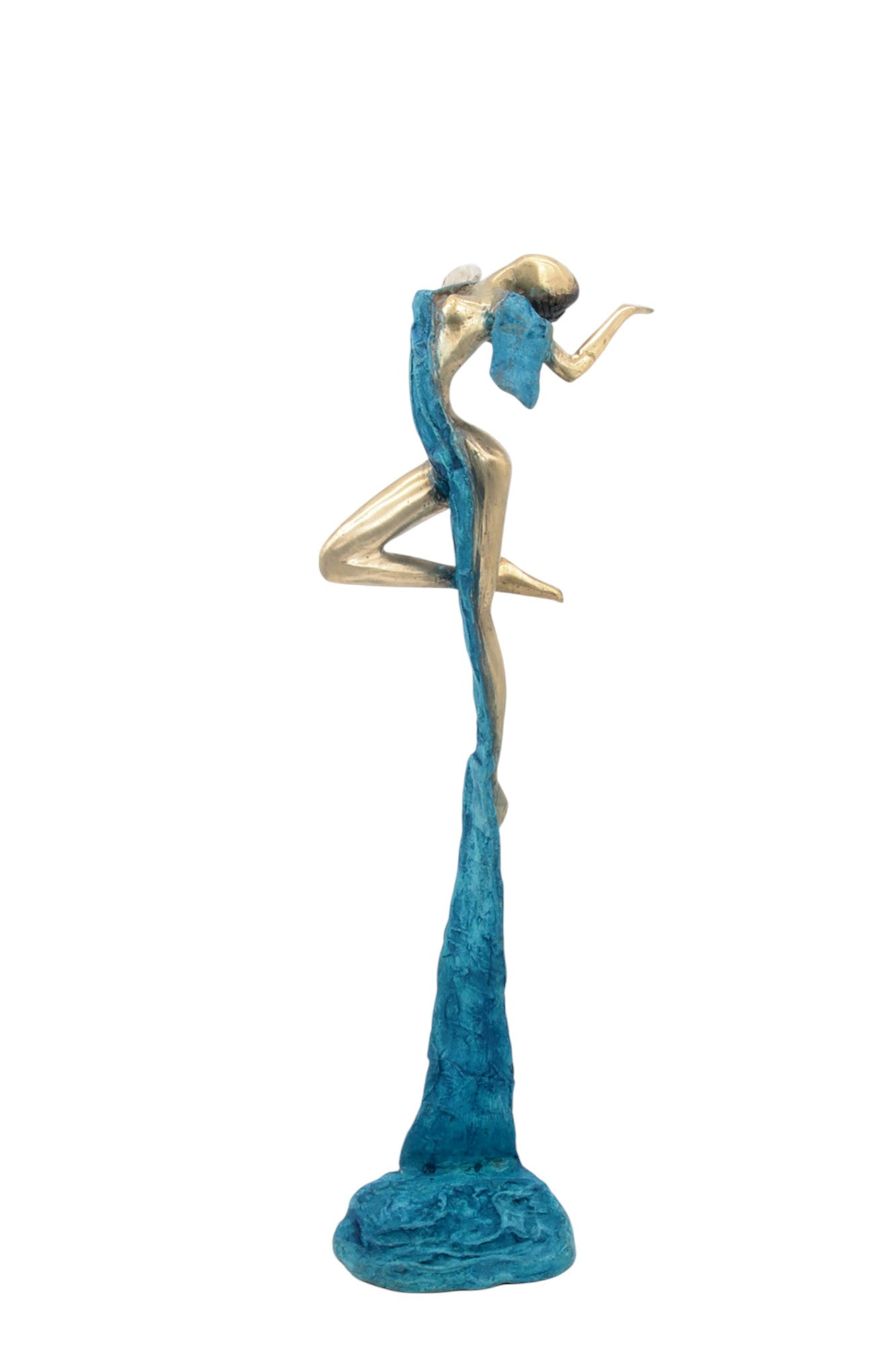 Bronze Issouf danseuse 50 cm bleu n°2 Bronzes d'Afrique