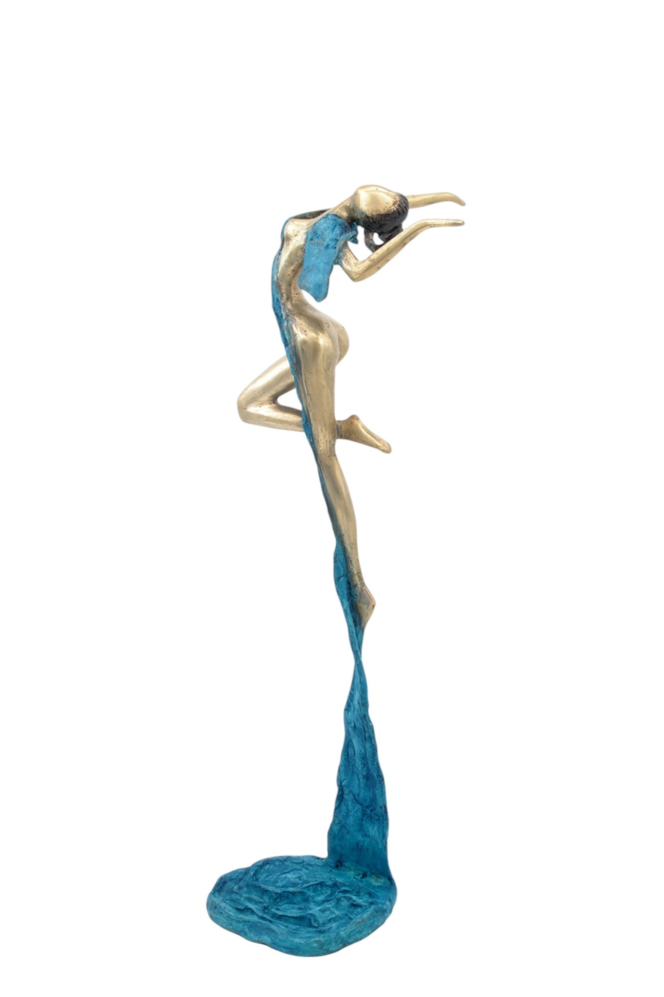 Bronze Issouf danseuse 50 cm bleu n°2 Bronzes d'Afrique