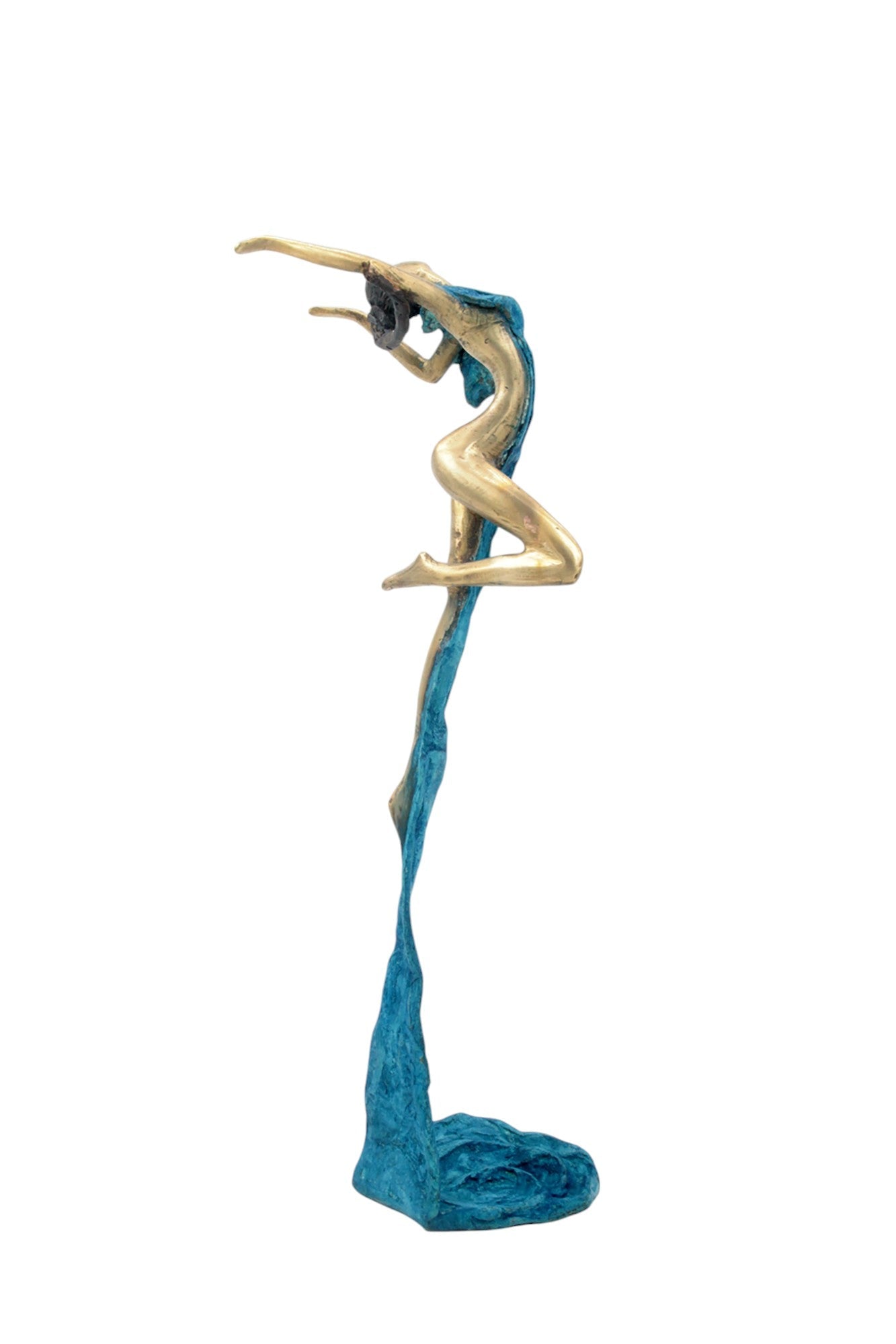 Bronze Issouf danseuse 50 cm bleu n°2 Bronzes d'Afrique