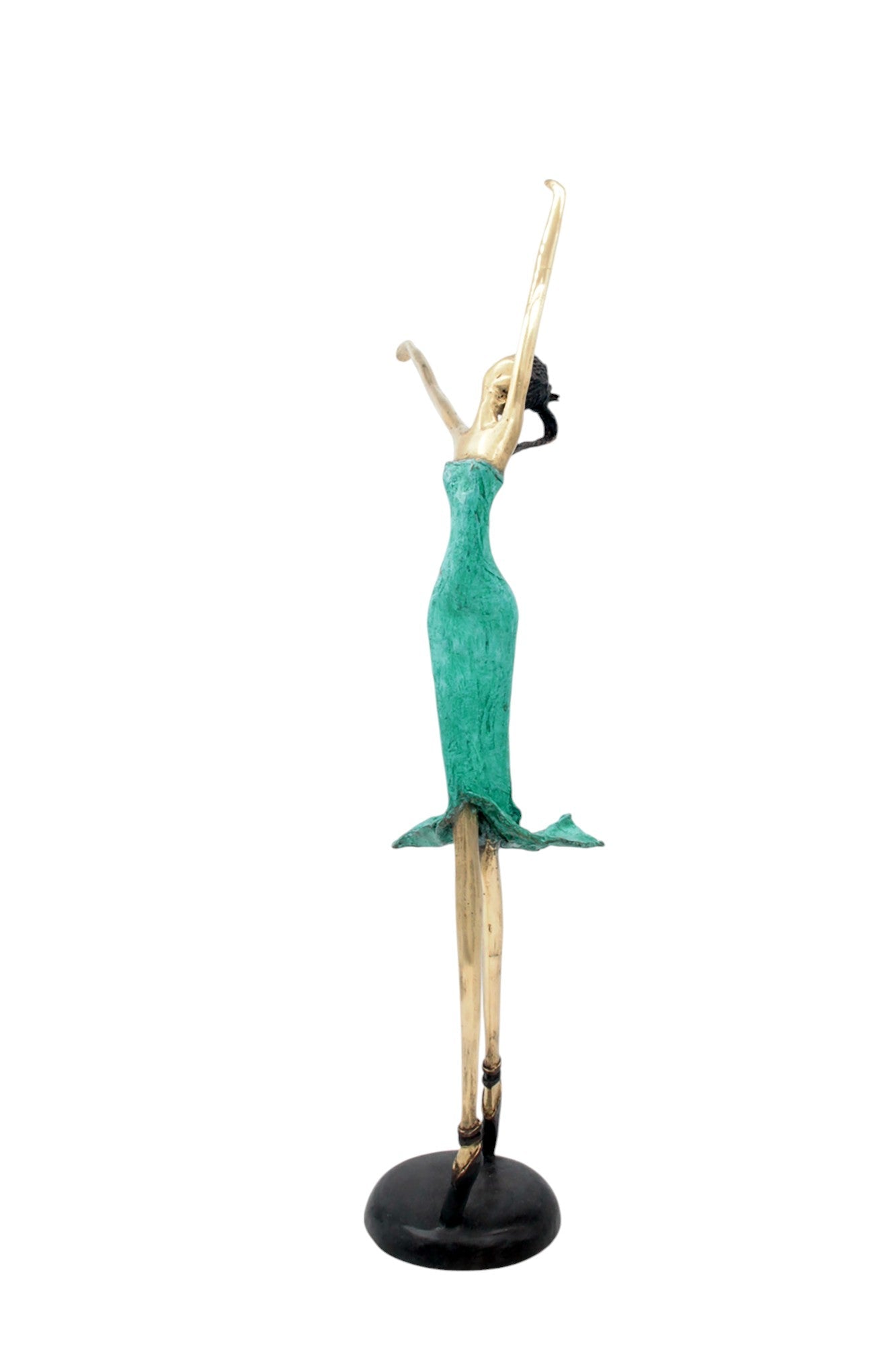 Bronze danseuse 55 cm vert n°2 Bronzes d'Afrique