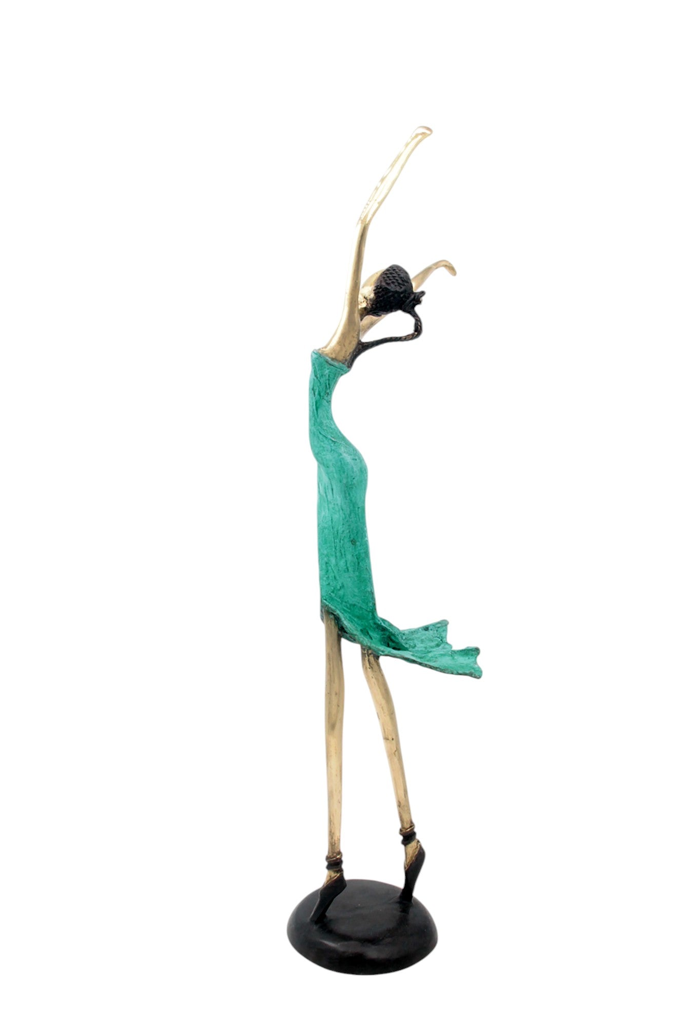 Bronze danseuse 55 cm vert n°2 Bronzes d'Afrique