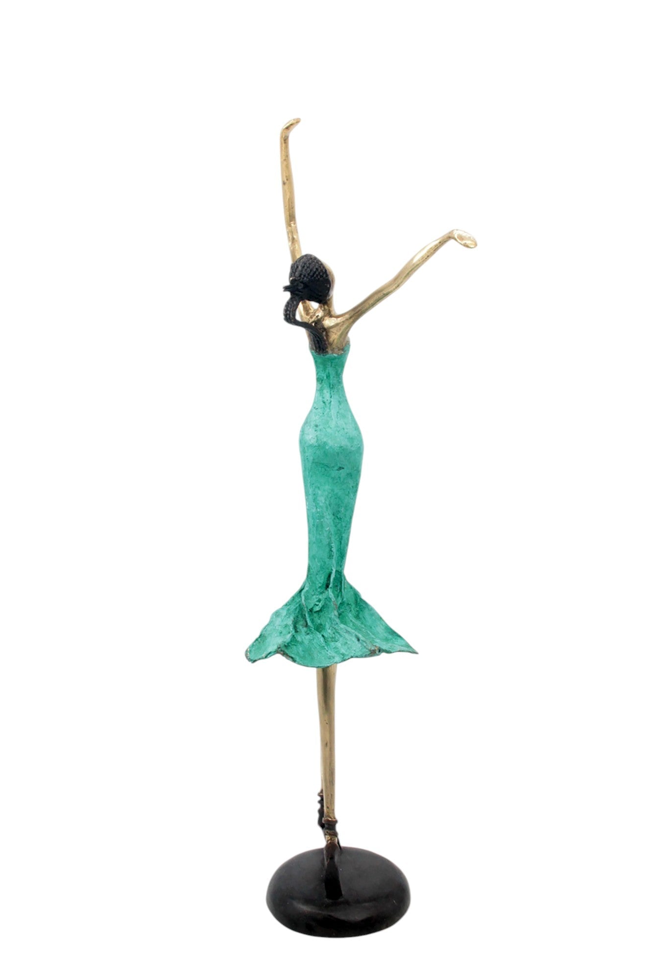 Bronze danseuse 55 cm vert n°2 Bronzes d'Afrique