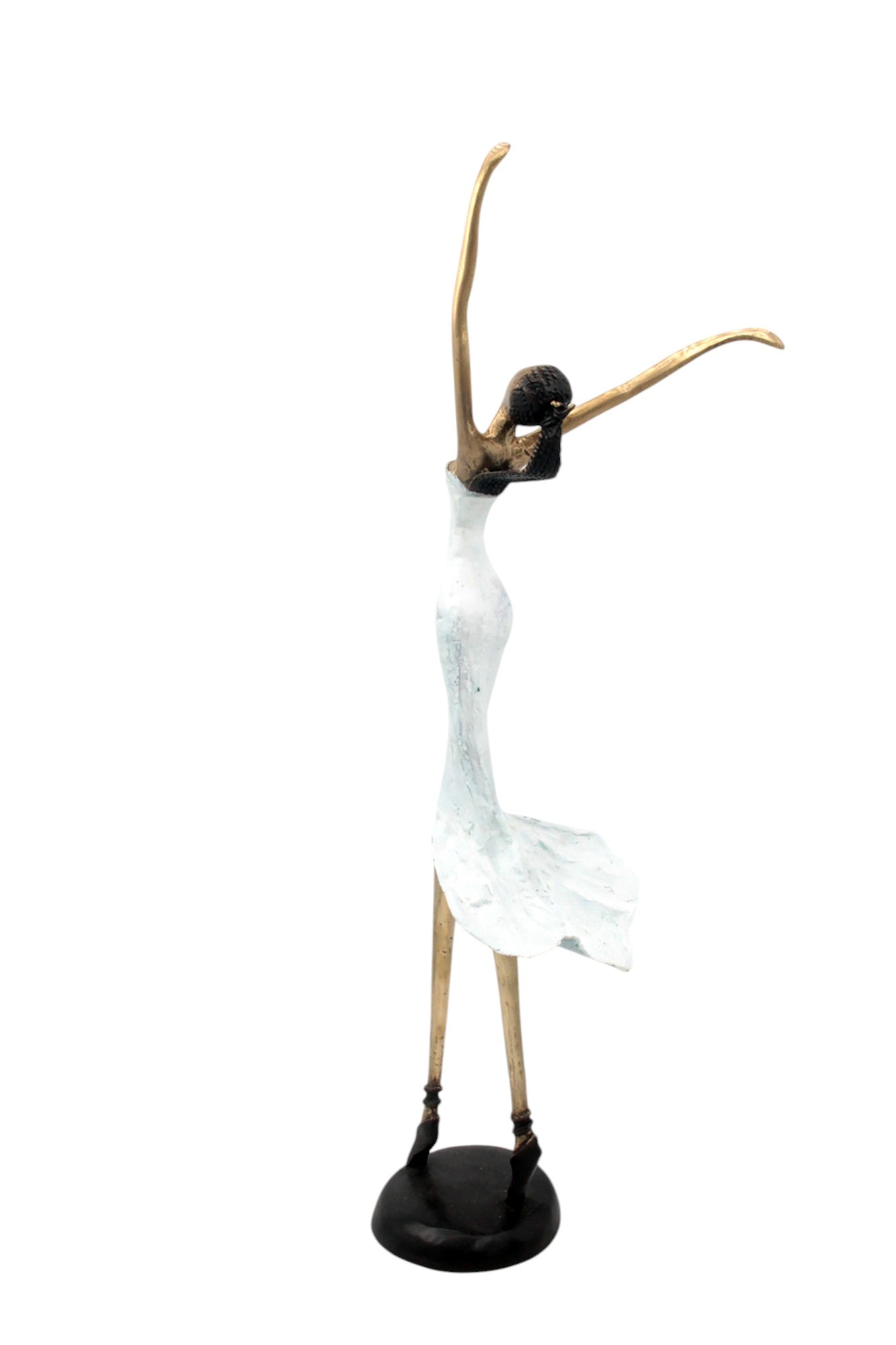 Bronze danseuse 55 cm blanc n°1 Bronzes d'Afrique