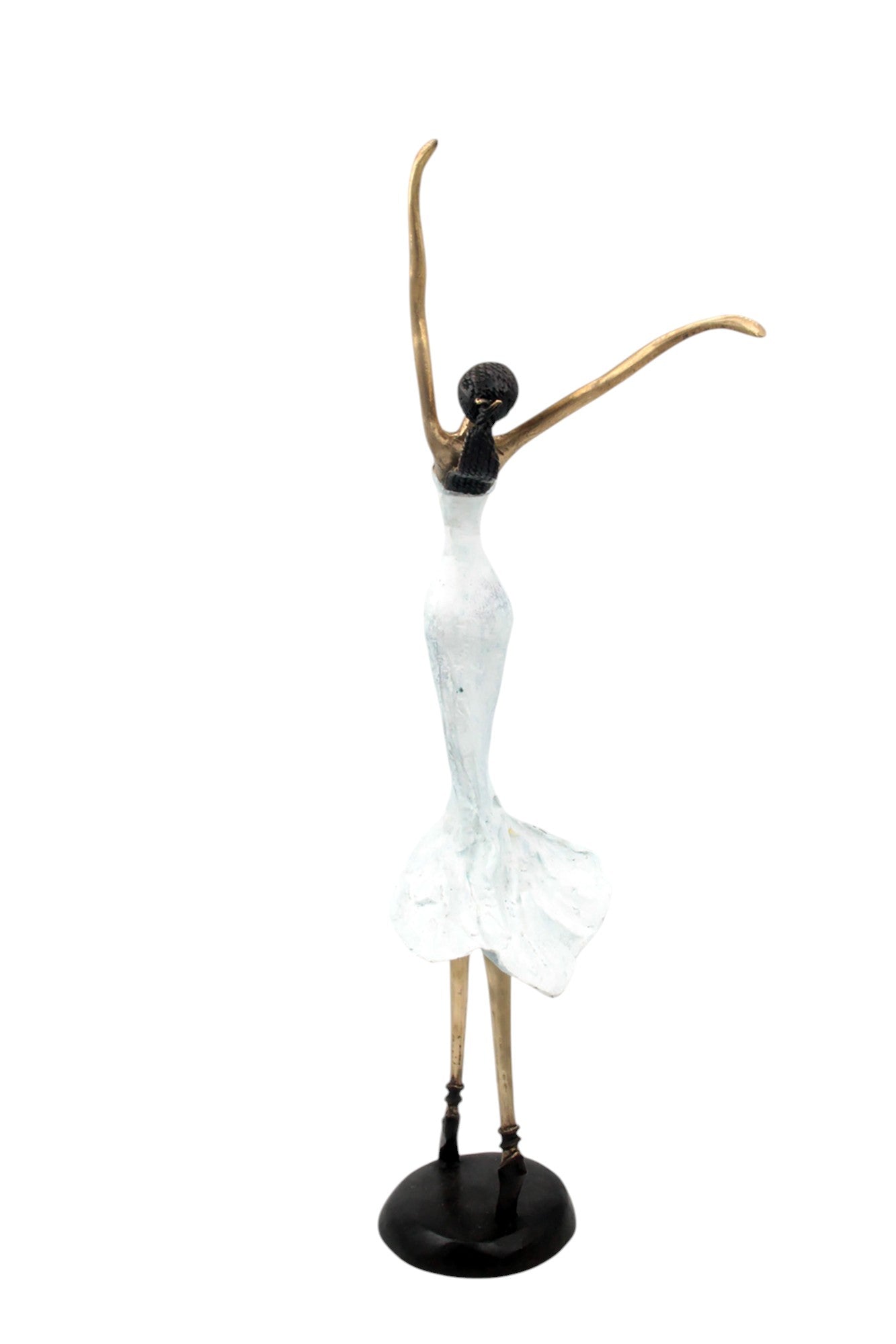Bronze danseuse 55 cm blanc n°1 Bronzes d'Afrique