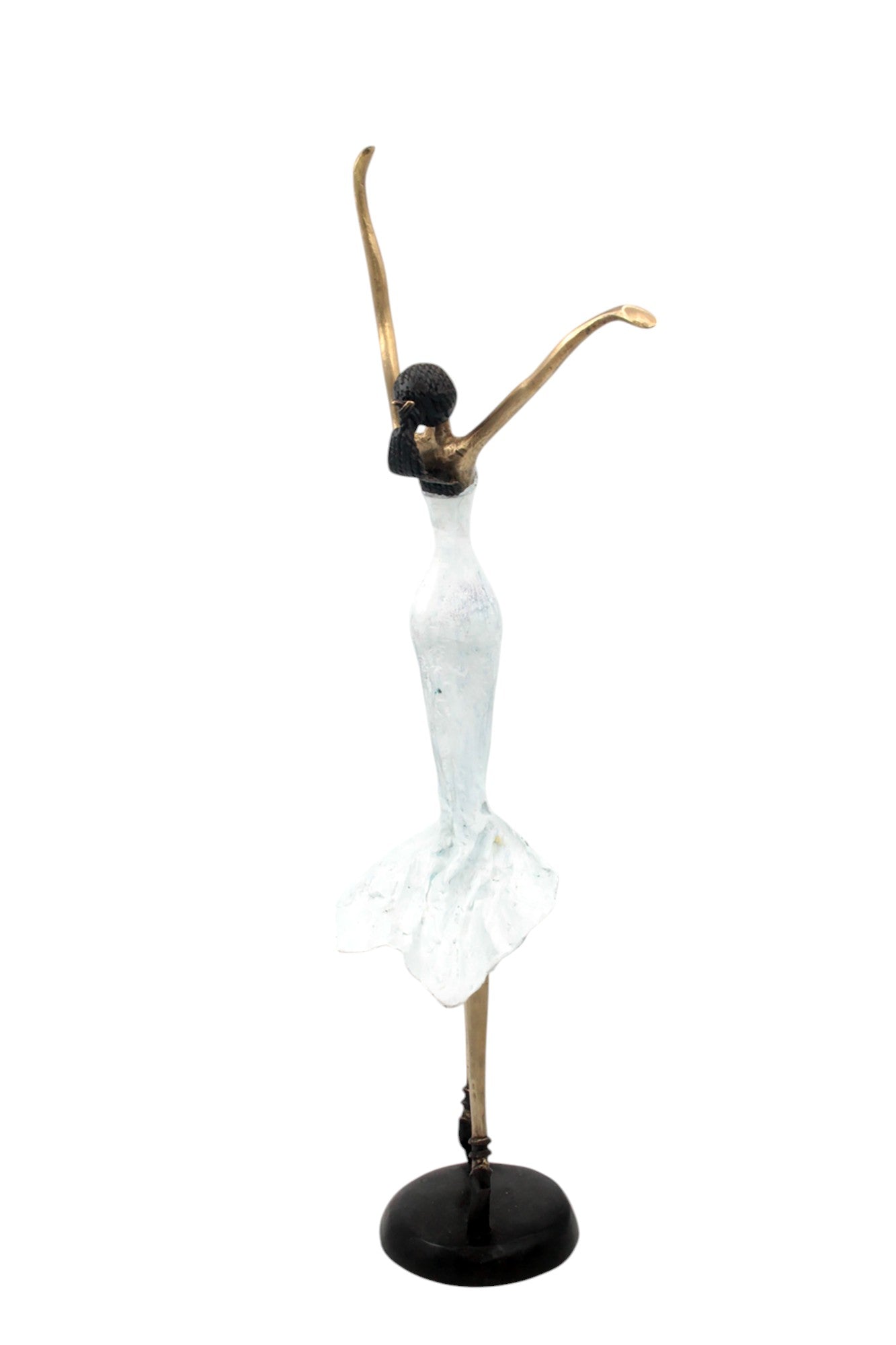 Bronze danseuse 55 cm blanc n°1 Bronzes d'Afrique