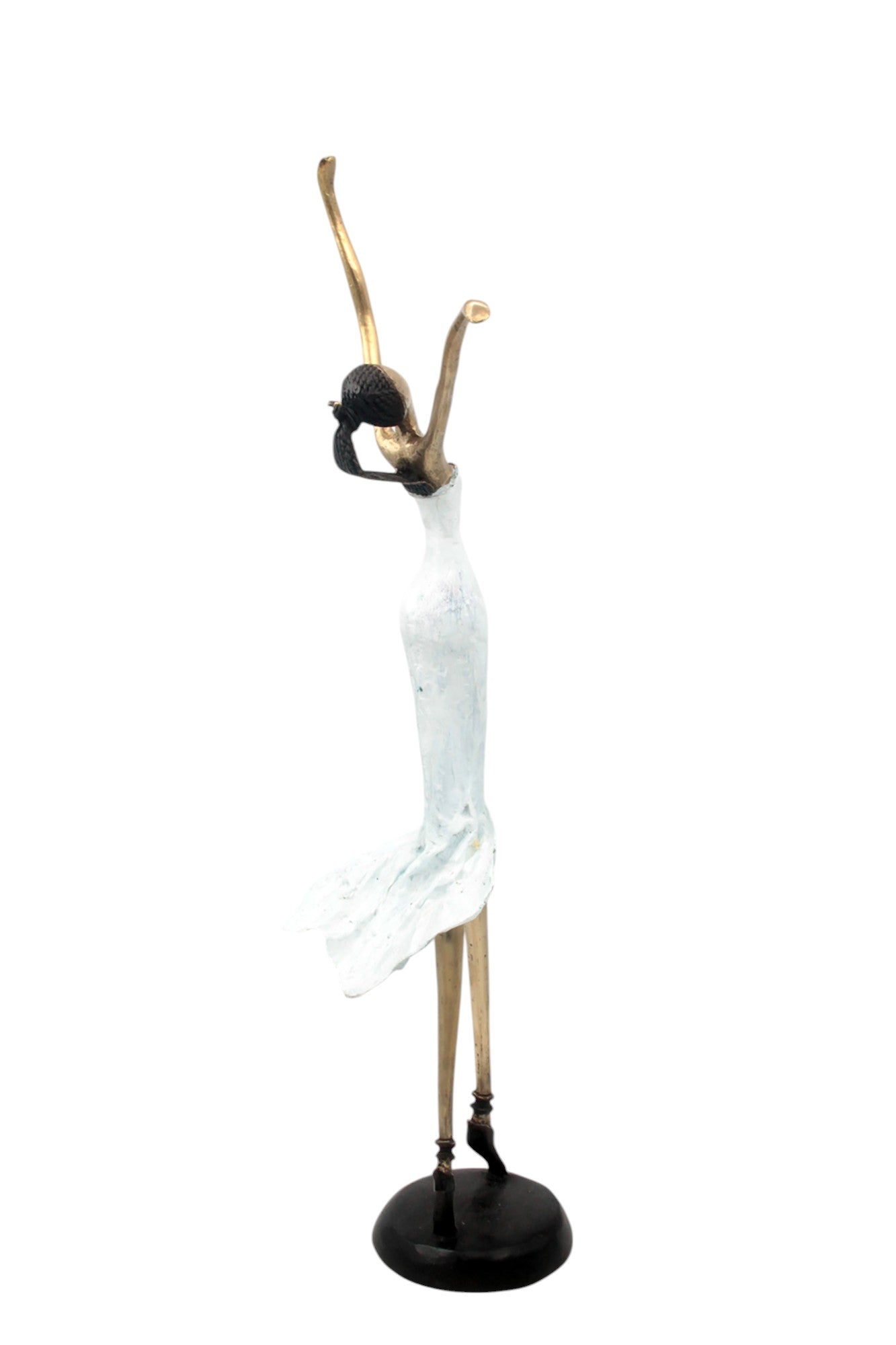 Bronze danseuse 55 cm blanc n°1 Bronzes d'Afrique