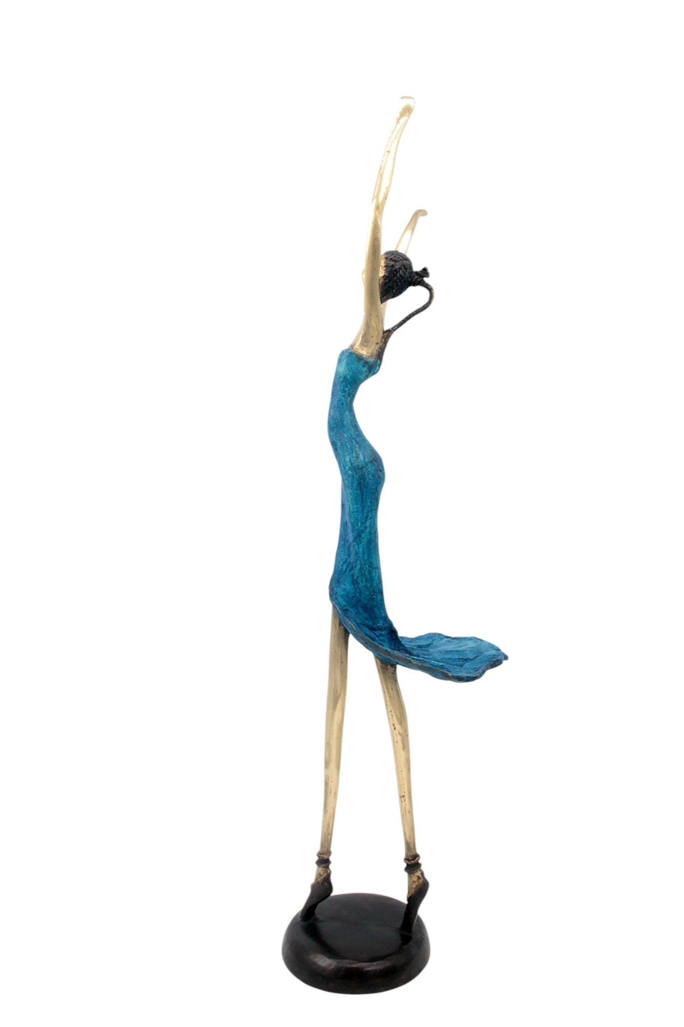 Bronze danseuse 55 cm bleu n°2 Bronzes d'Afrique