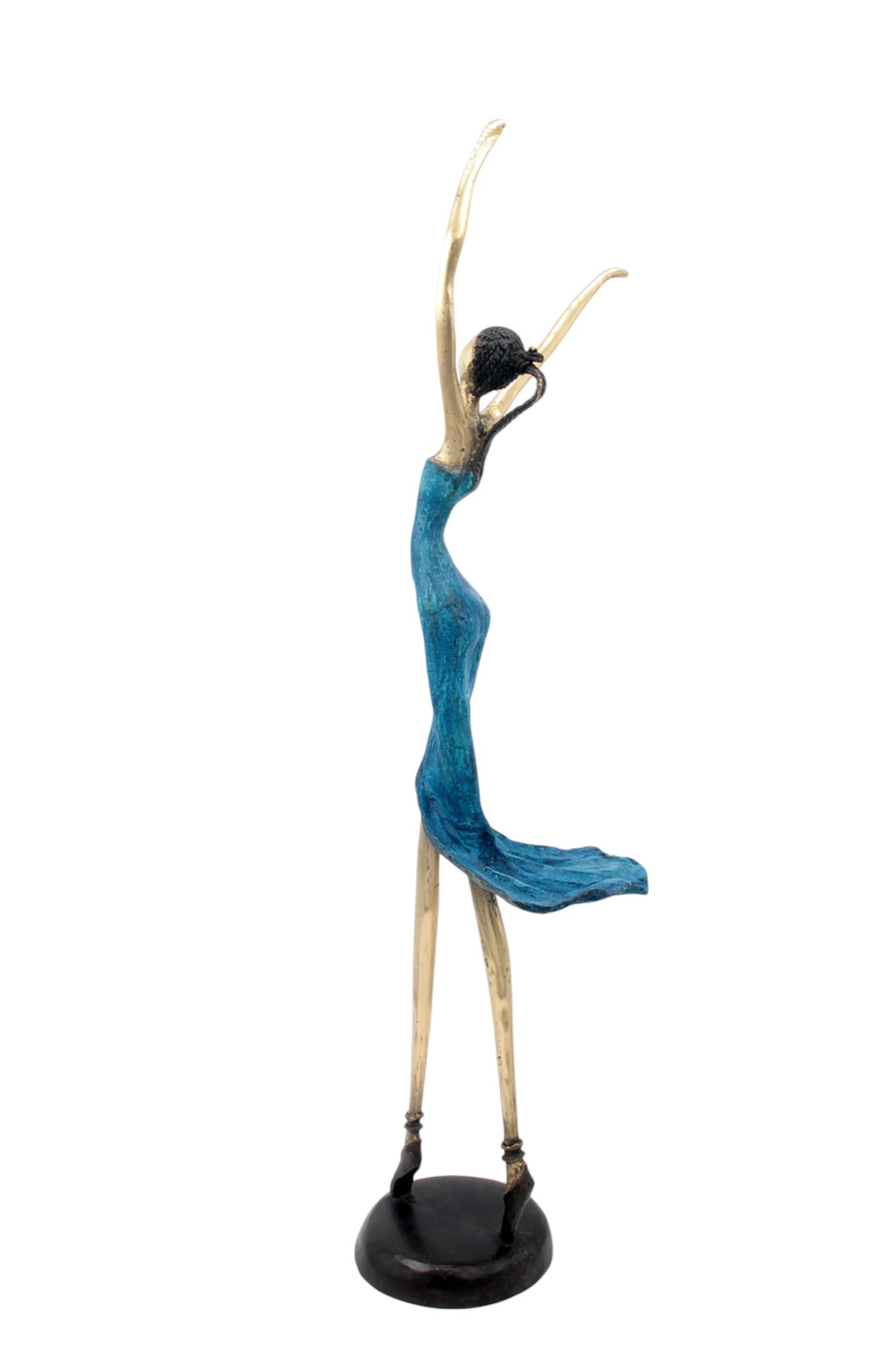 Bronze danseuse 55 cm bleu n°2 Bronzes d'Afrique