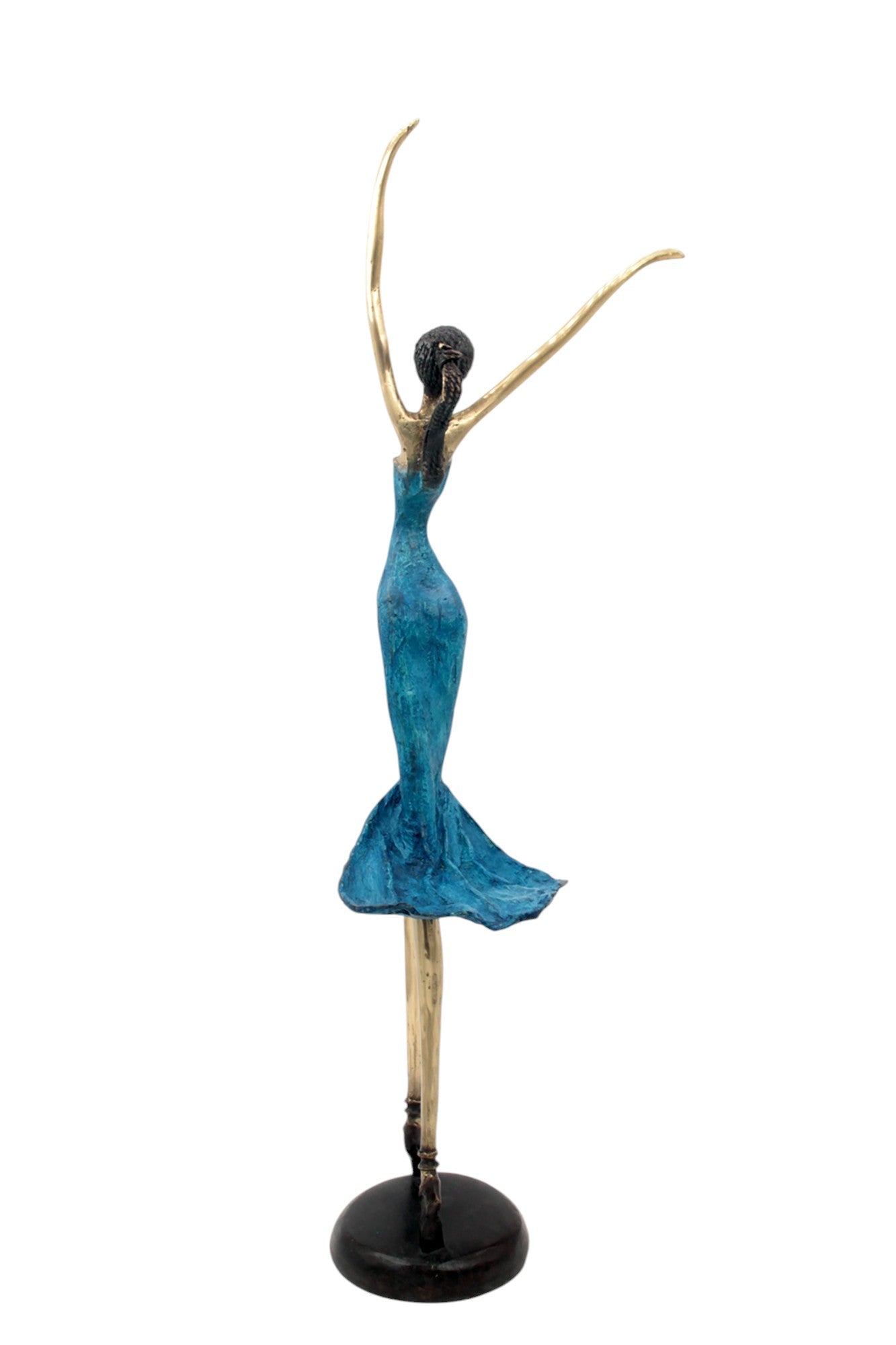 Bronze danseuse 55 cm bleu n°2 Bronzes d'Afrique