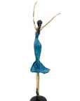 Bronze danseuse 55 cm bleu n°2 Bronzes d'Afrique