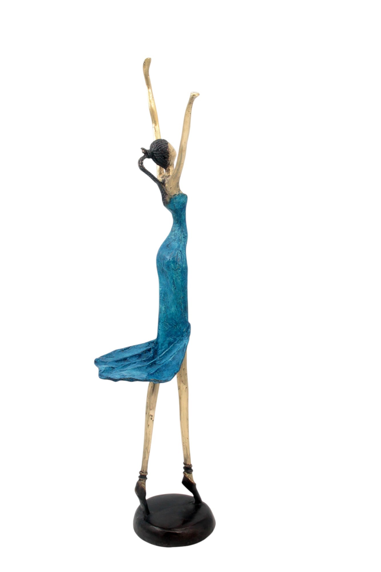 Bronze danseuse 55 cm bleu n°2 Bronzes d'Afrique