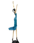 Bronze danseuse 55 cm bleu n°2 Bronzes d'Afrique