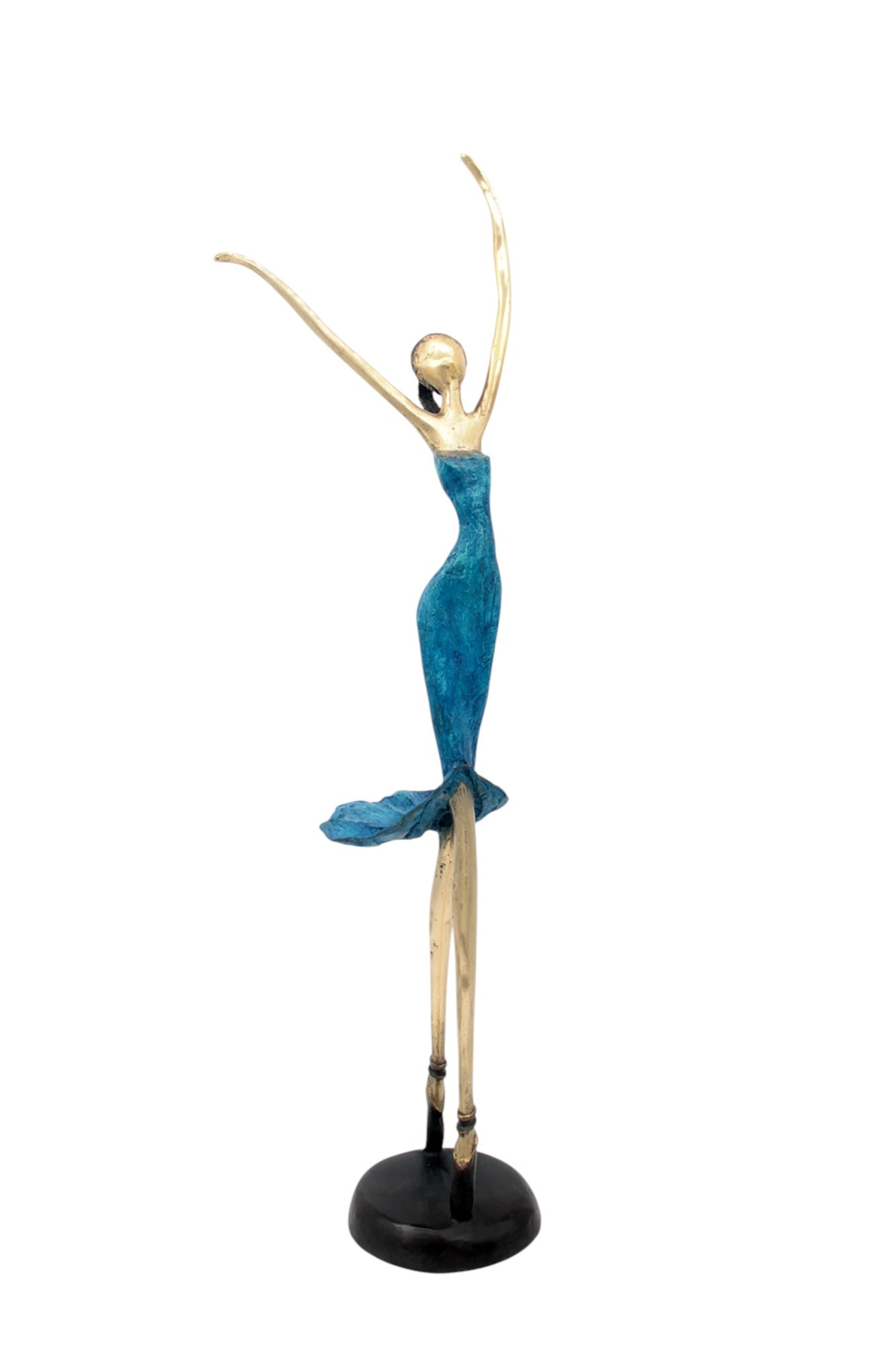 Bronze danseuse 55 cm bleu n°2 Bronzes d'Afrique