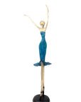 Bronze danseuse 55 cm bleu n°2 Bronzes d'Afrique