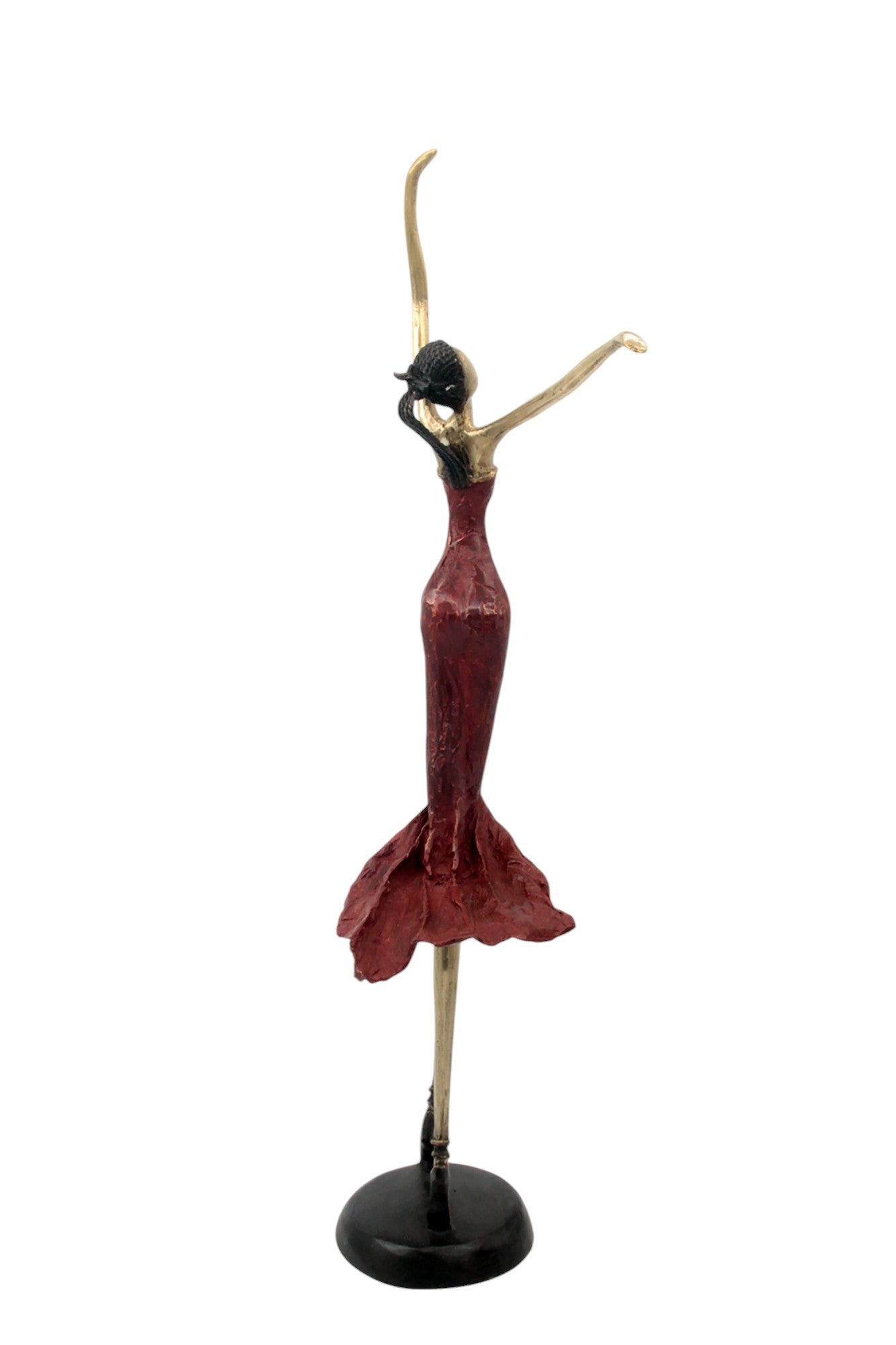 Bronze danseuse 55 cm rouge n°2 Bronzes d'Afrique
