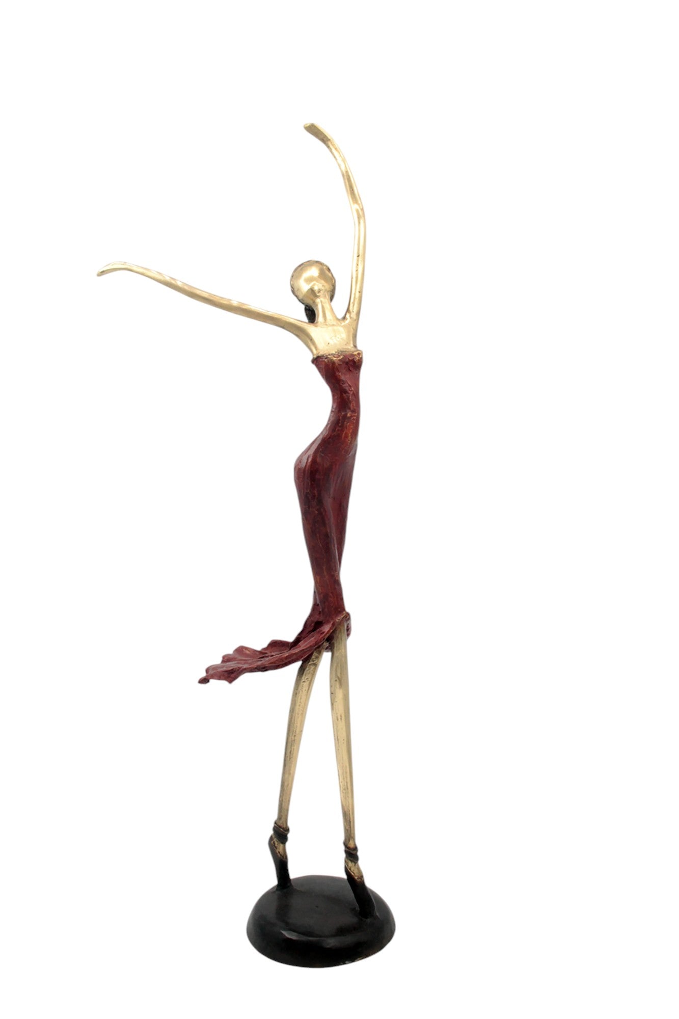 Bronze danseuse 55 cm rouge n°2 Bronzes d'Afrique