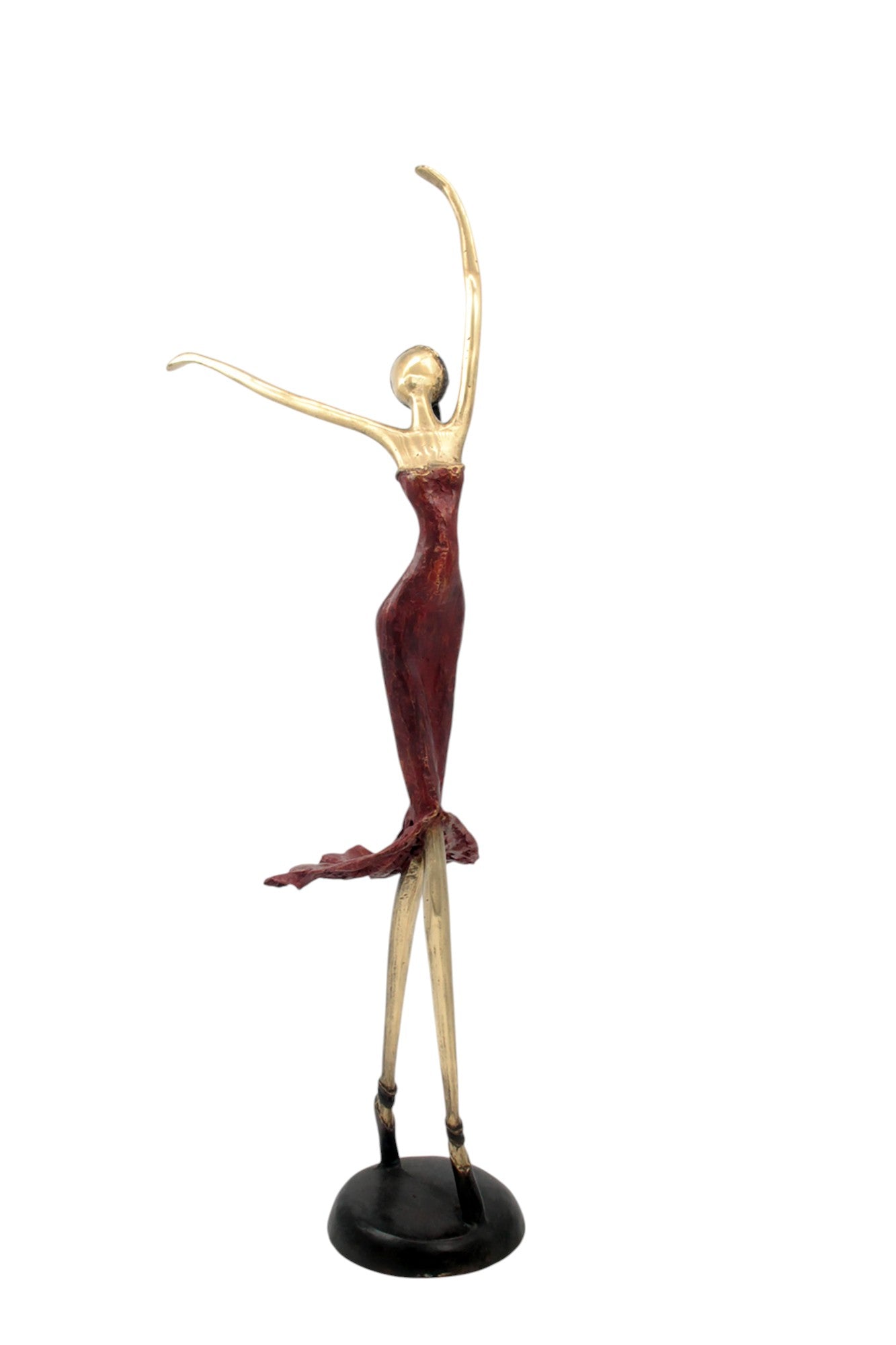 Bronze danseuse 55 cm rouge n°2 Bronzes d'Afrique