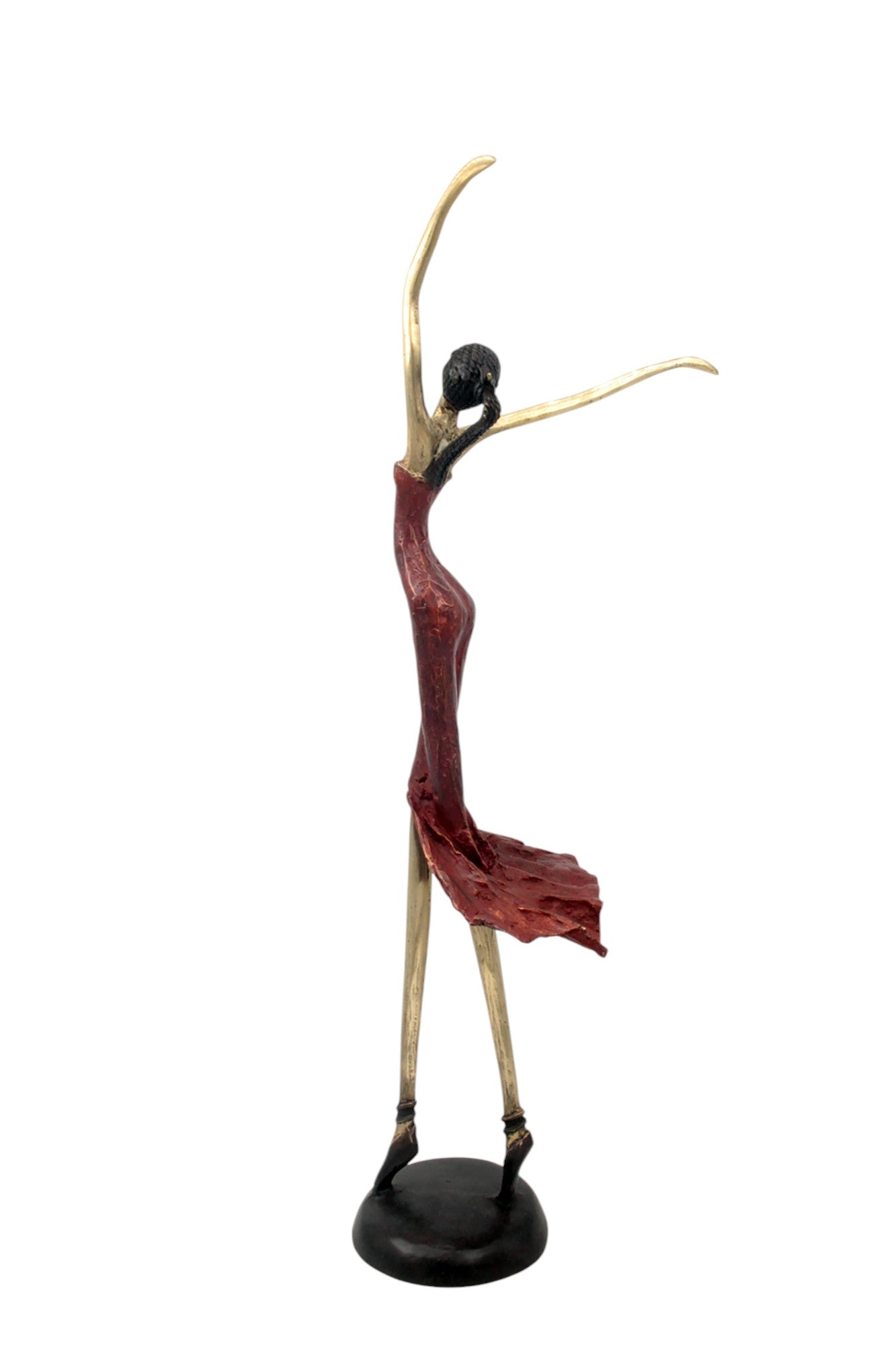 Bronze danseuse 55 cm rouge n°2 Bronzes d'Afrique