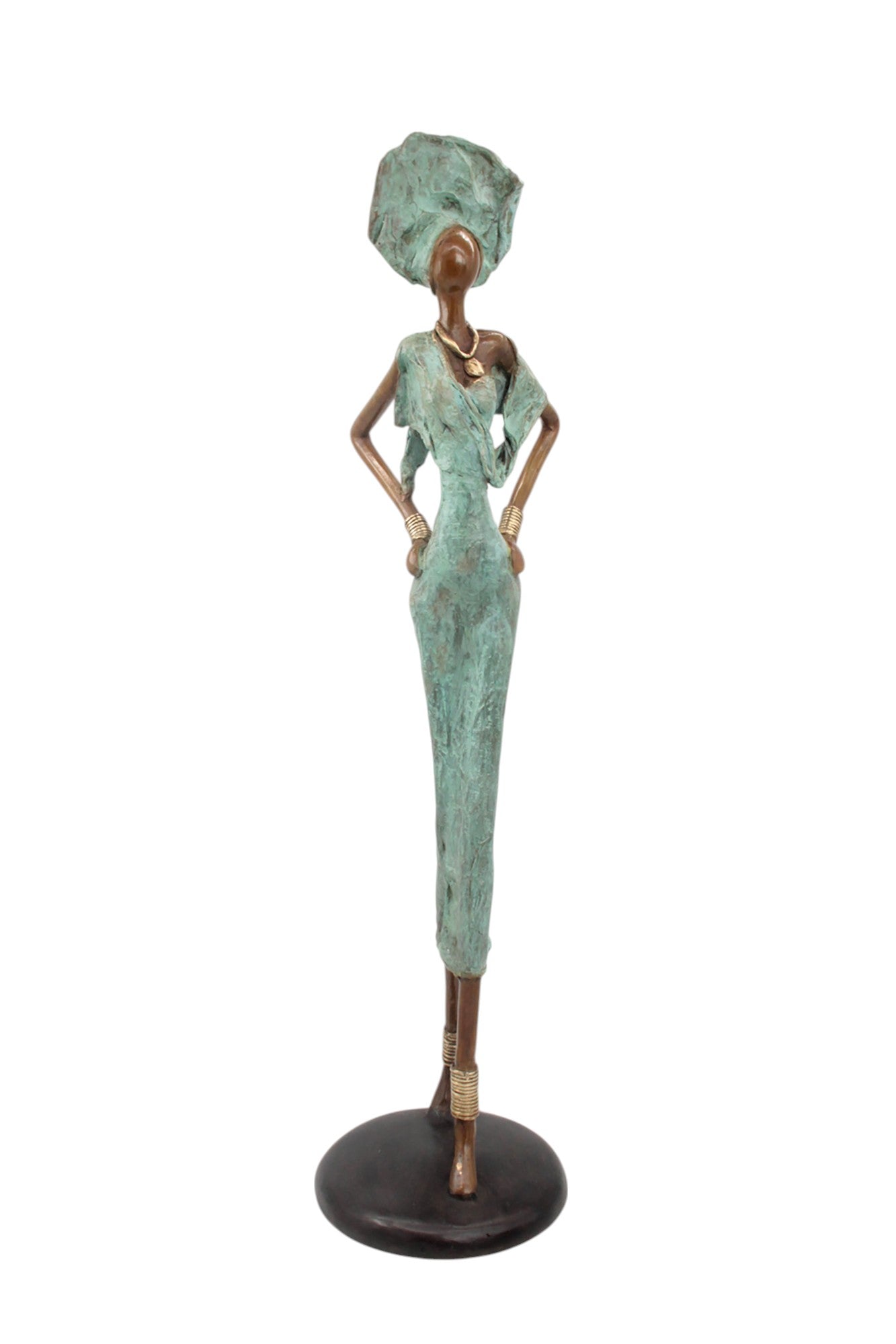 Bronze Issouf 70 cm vert n°1 Bronzes d'Afrique