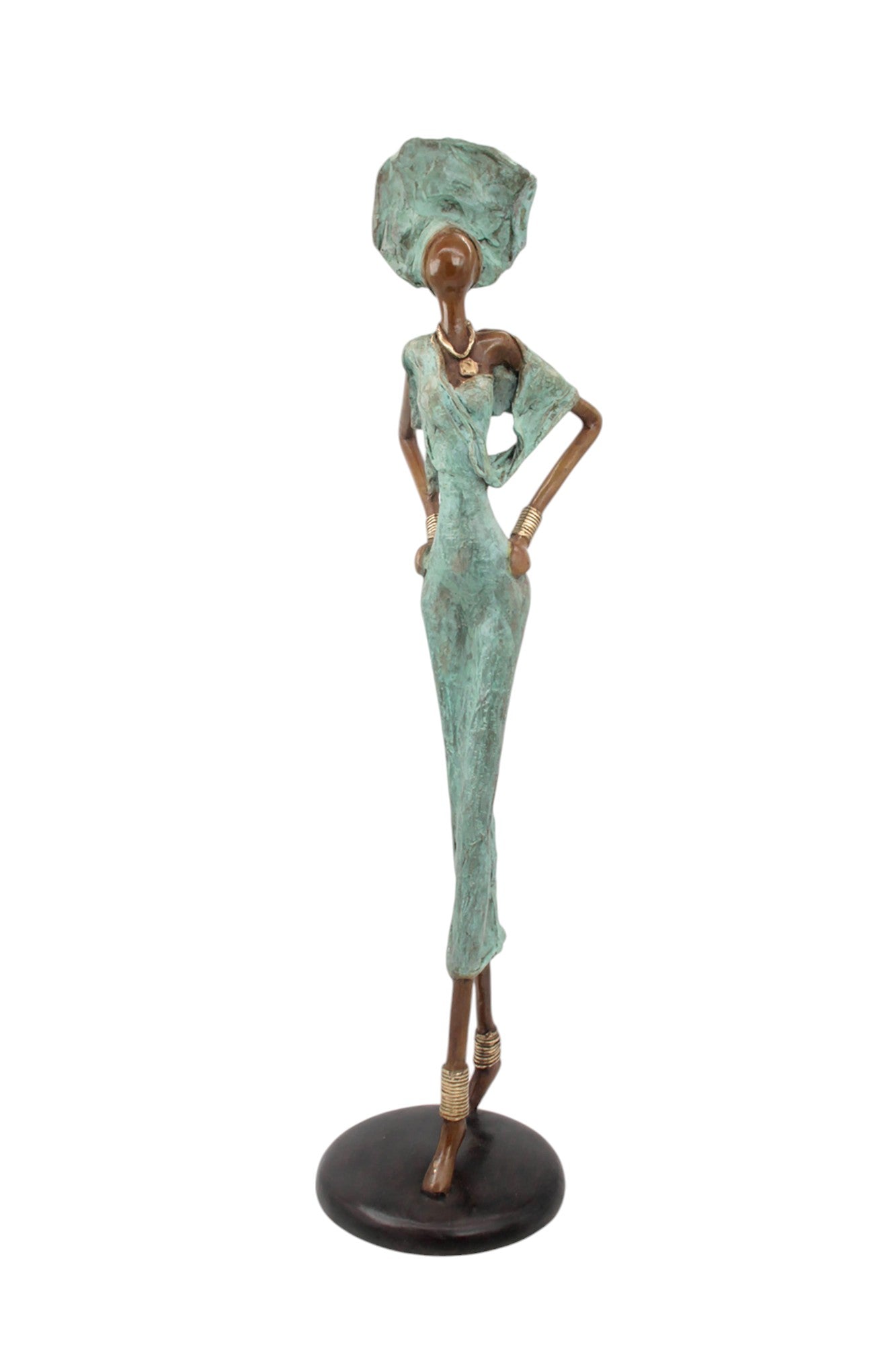 Bronze Issouf 70 cm vert n°1 Bronzes d'Afrique
