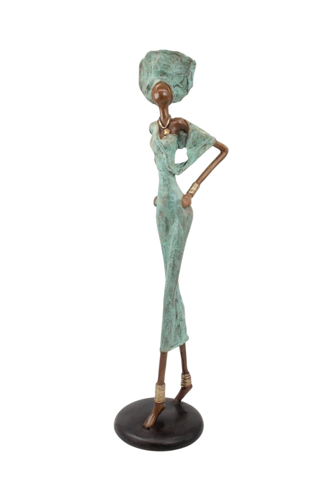 Bronze Issouf 70 cm vert n°1 Bronzes d'Afrique