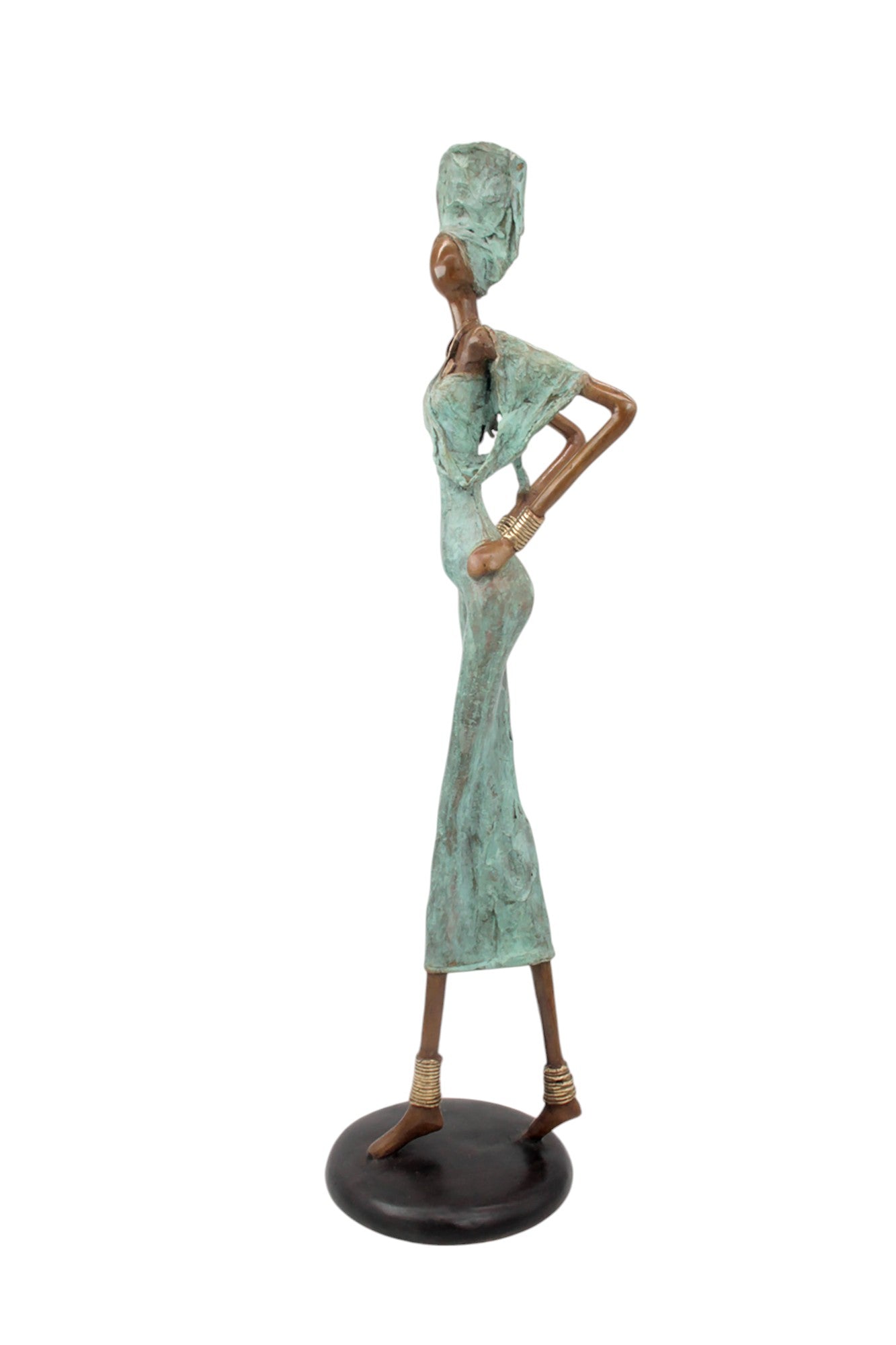 Bronze Issouf 70 cm vert n°1 Bronzes d'Afrique